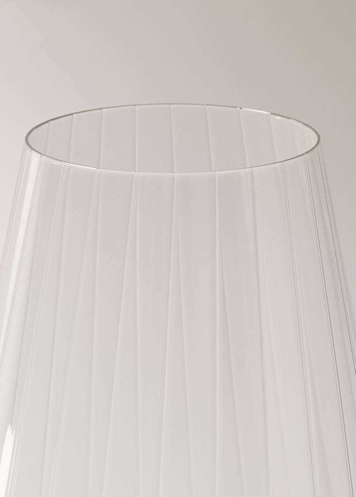 Tall glass vase — Ice Grey