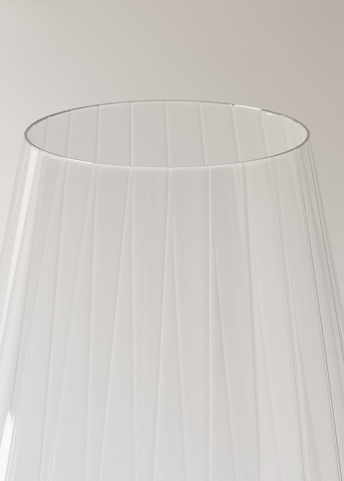 Tall glass vase — Ice Grey