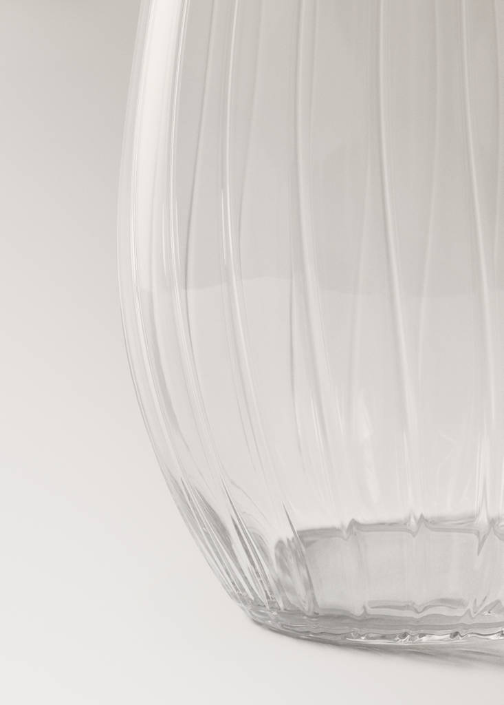Tall glass vase — Ice Grey