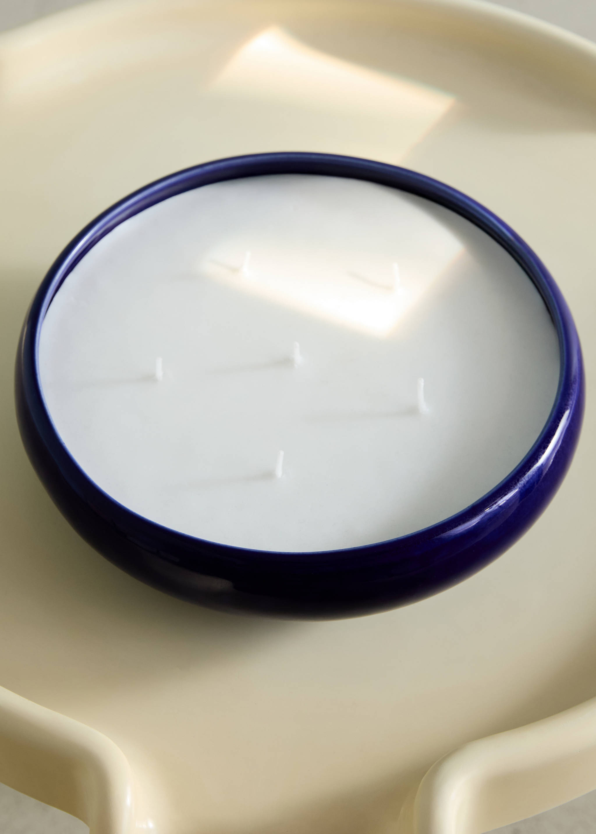 Bougie en céramique, finition brillante, grande - Plan général