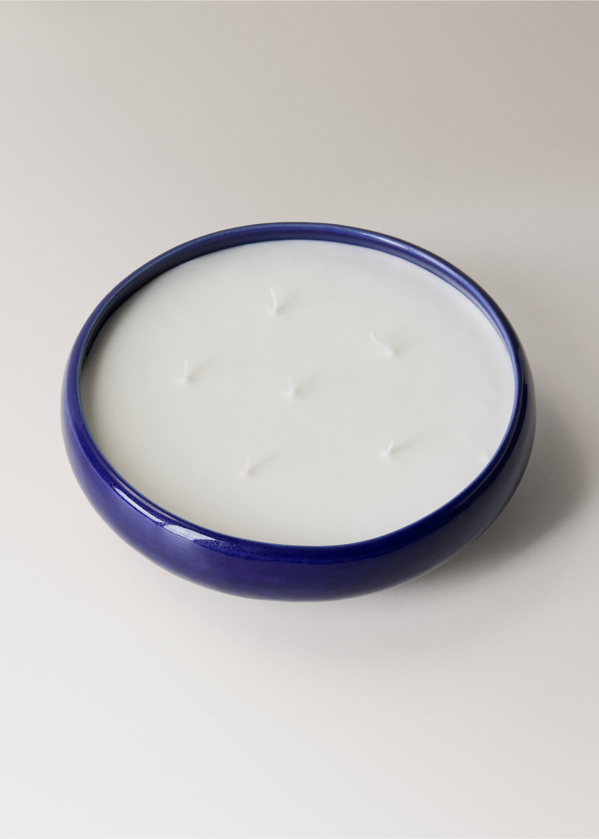 Stort glaserat keramikljus - Detaljer om artikeln 1, Blå. Ref: 27021524-00.