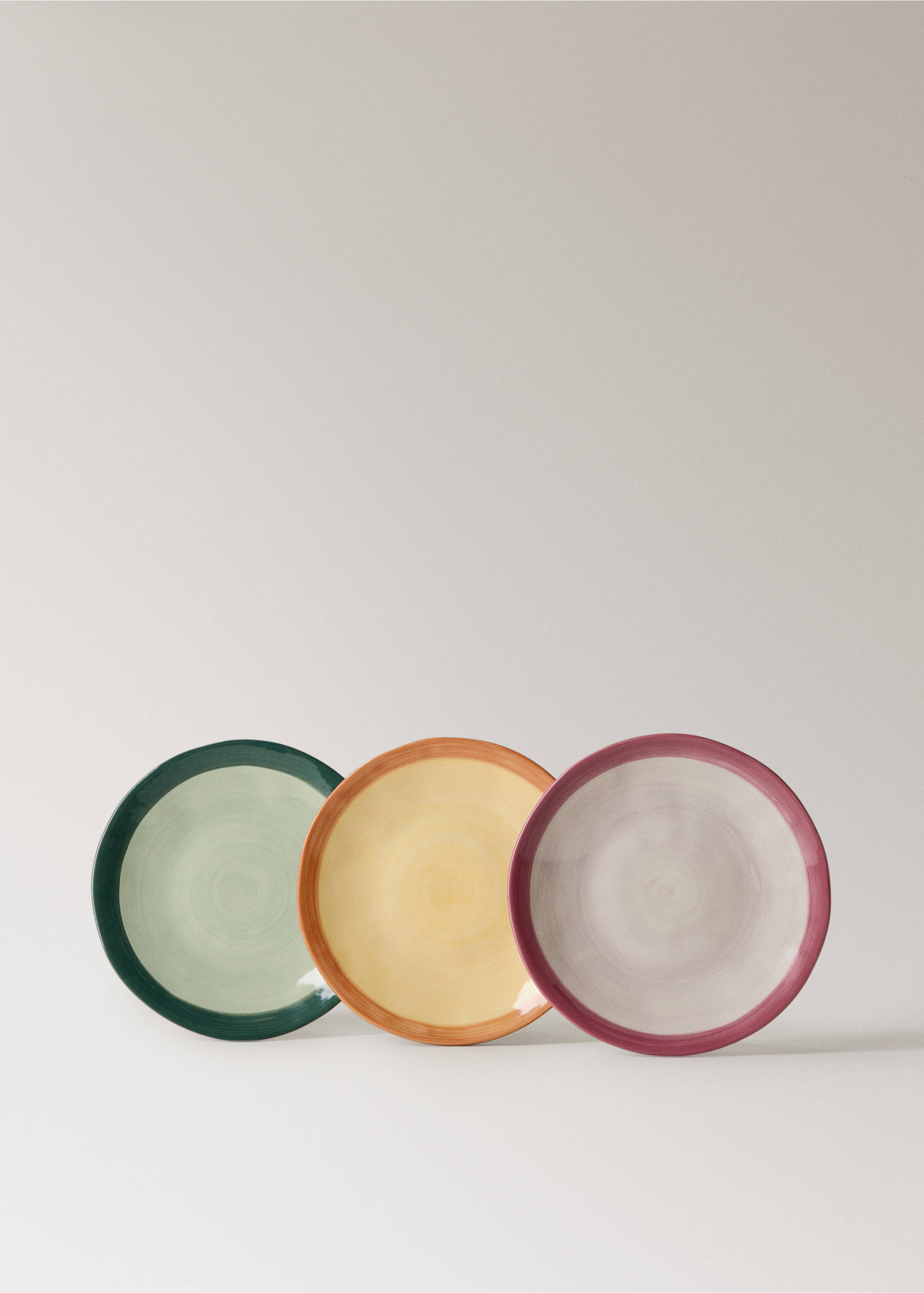 Dessertteller aus Steingut Spin Wash - Detail des Artikels 3, Vanille. Ref: 27021525-00.