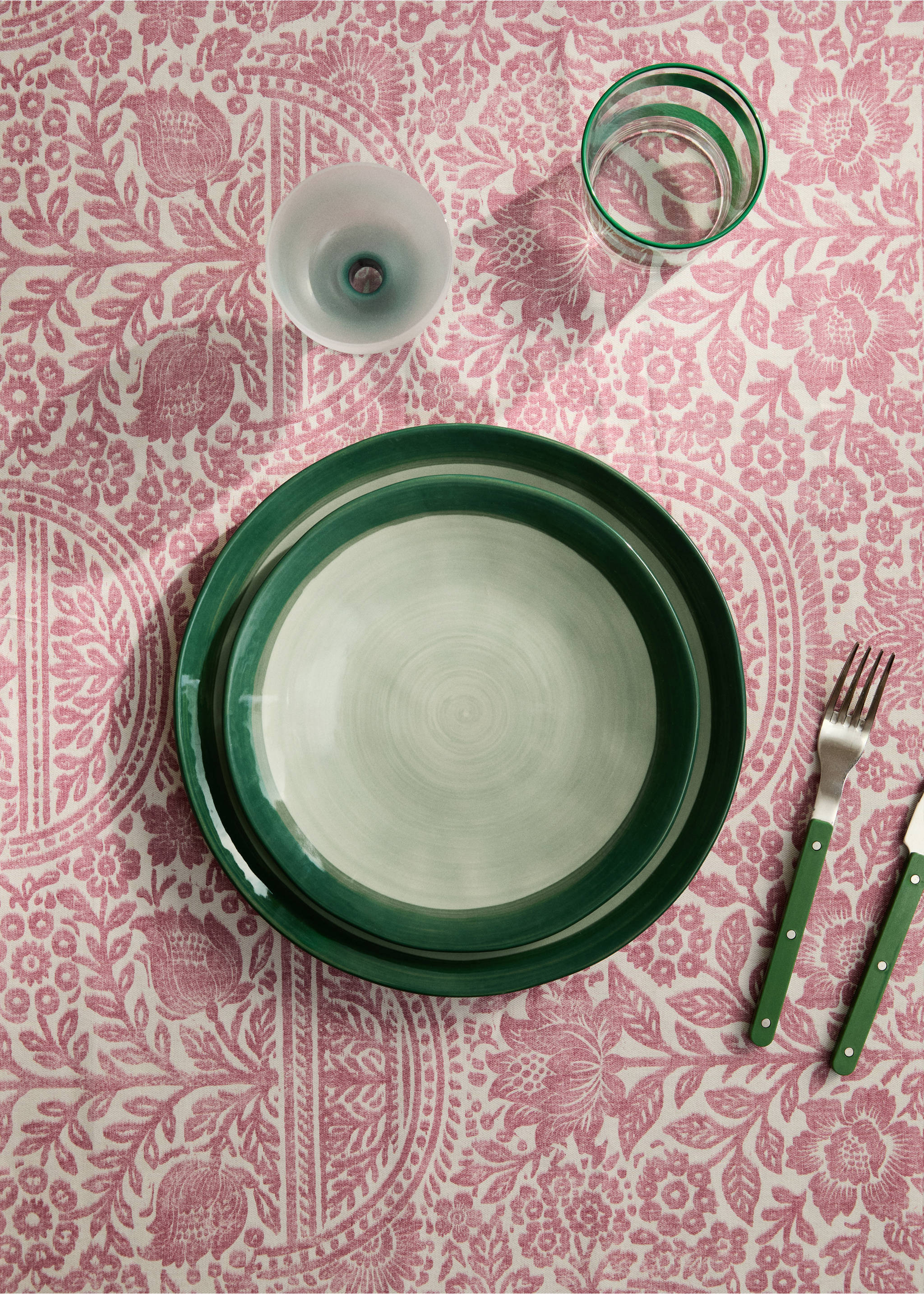Spin wash gres dessert plate - General plane, Forest Green. Ref: 27021525-00.
