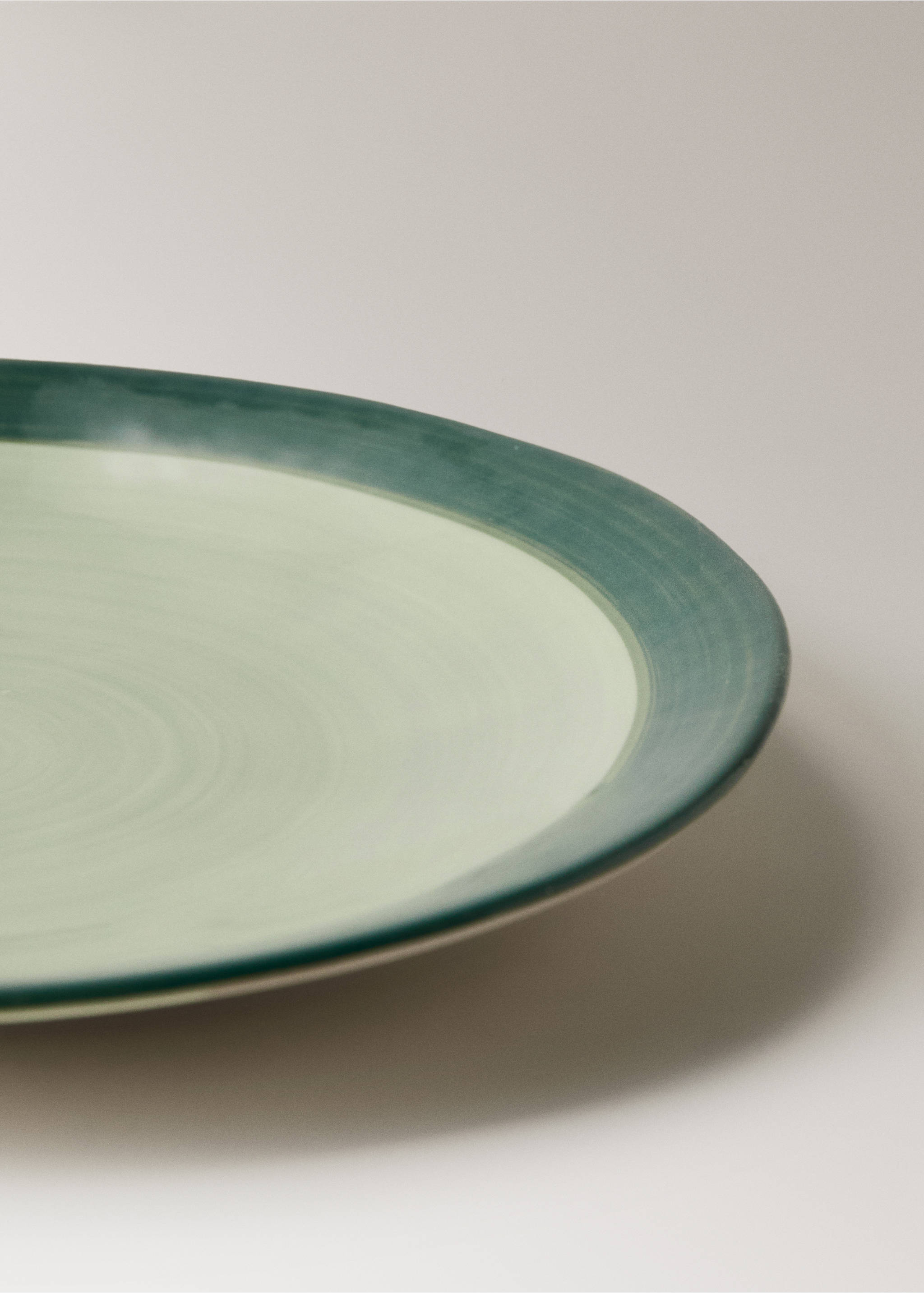 Dessertteller aus Steingut Spin Wash - Detail des Artikels 2, Waldgrün. Ref: 27021525-00.
