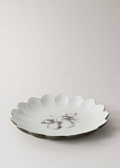 Stoneware dessert plate with scalloped shape — Ice Grey 2