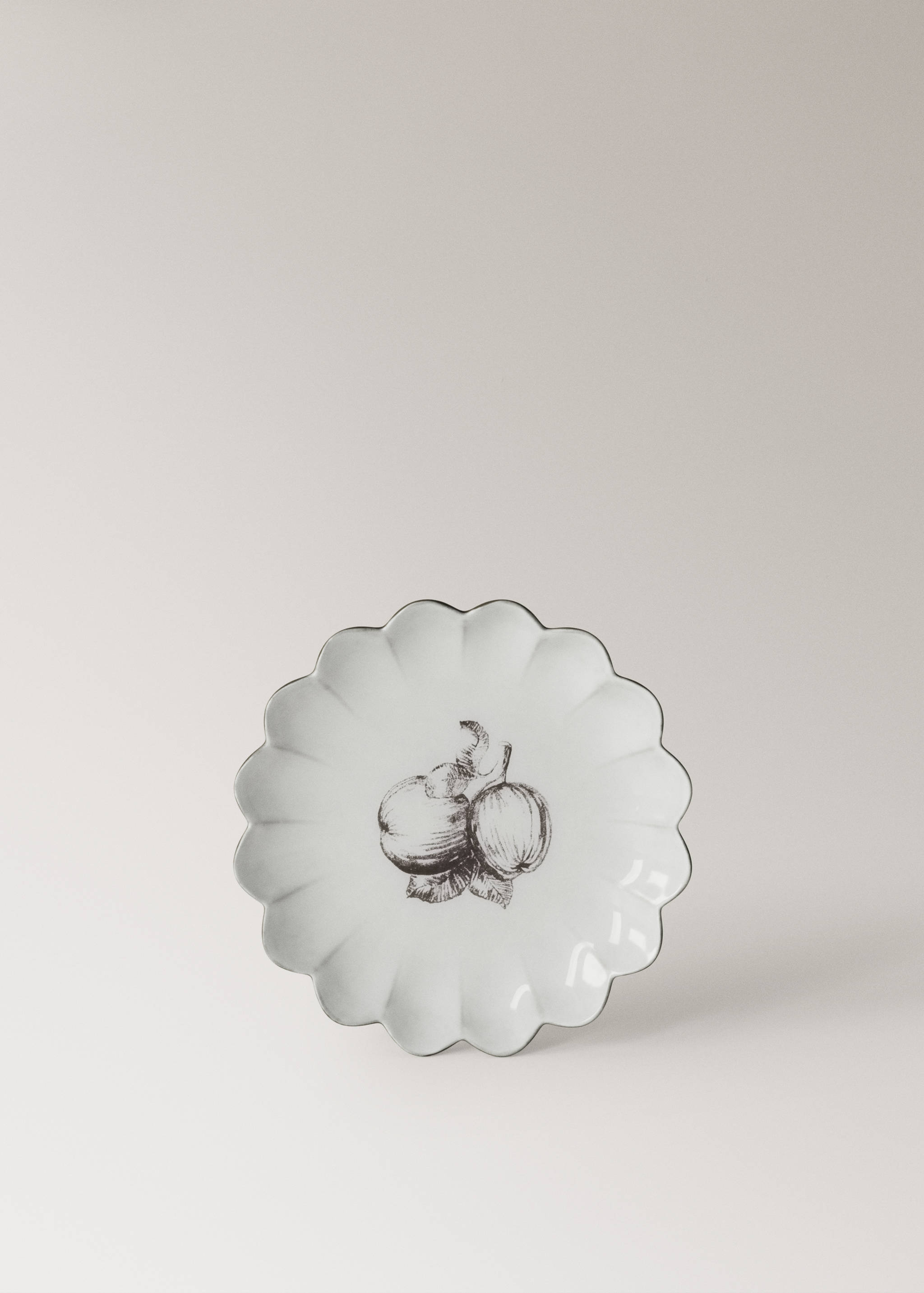 Dessertteller aus Steingut mit gewellter Form - Artikel ohne Model