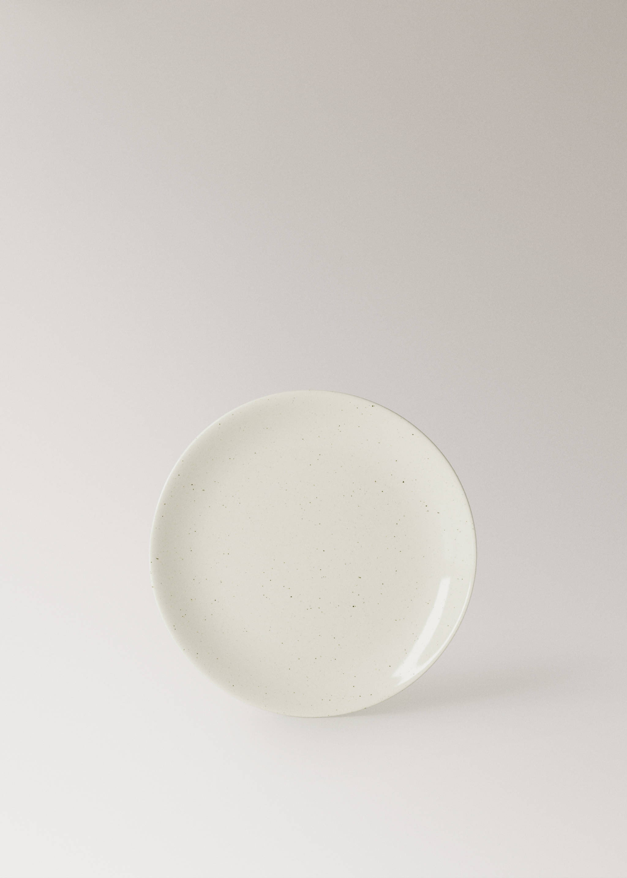 Stoneware dessert plate with spots - Article without model