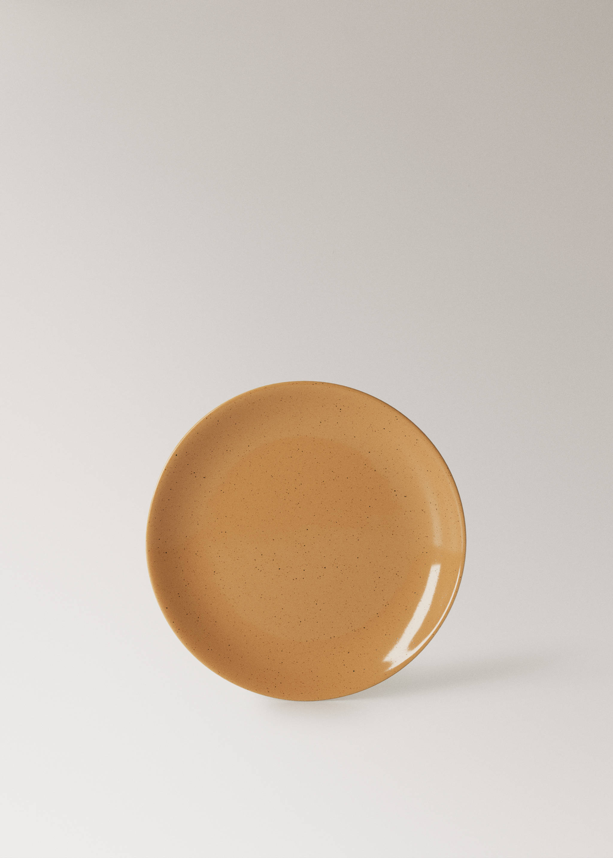 Stoneware dessert plate with spots - Article without model