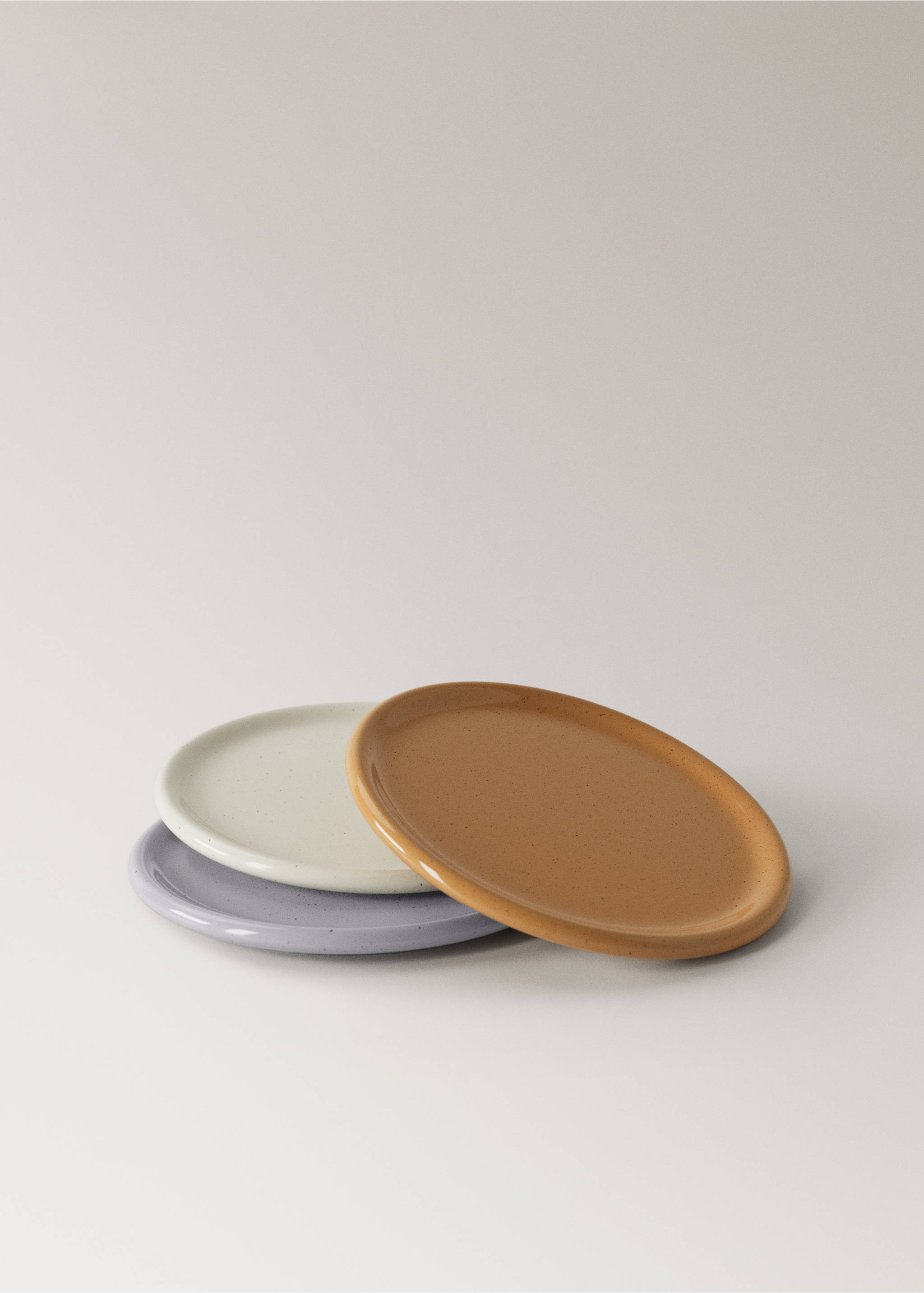 Untersetzer aus Steingut mit Punkten - Detail des Artikels 3, Mittelbraun. Ref: 27021530-00.