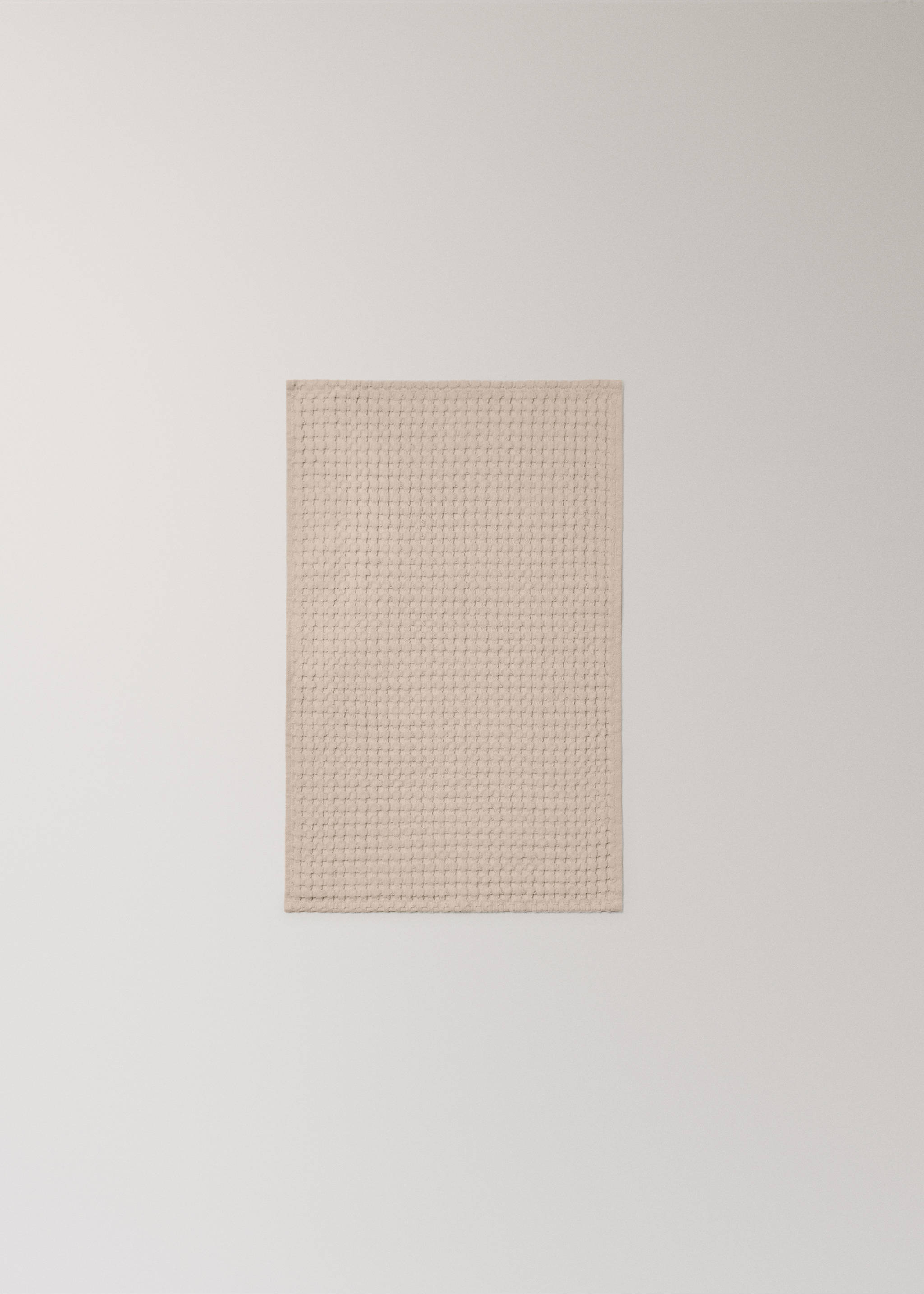 Cotton waffle hand towel - Article without model, Apricot. Ref: 27021531-00.