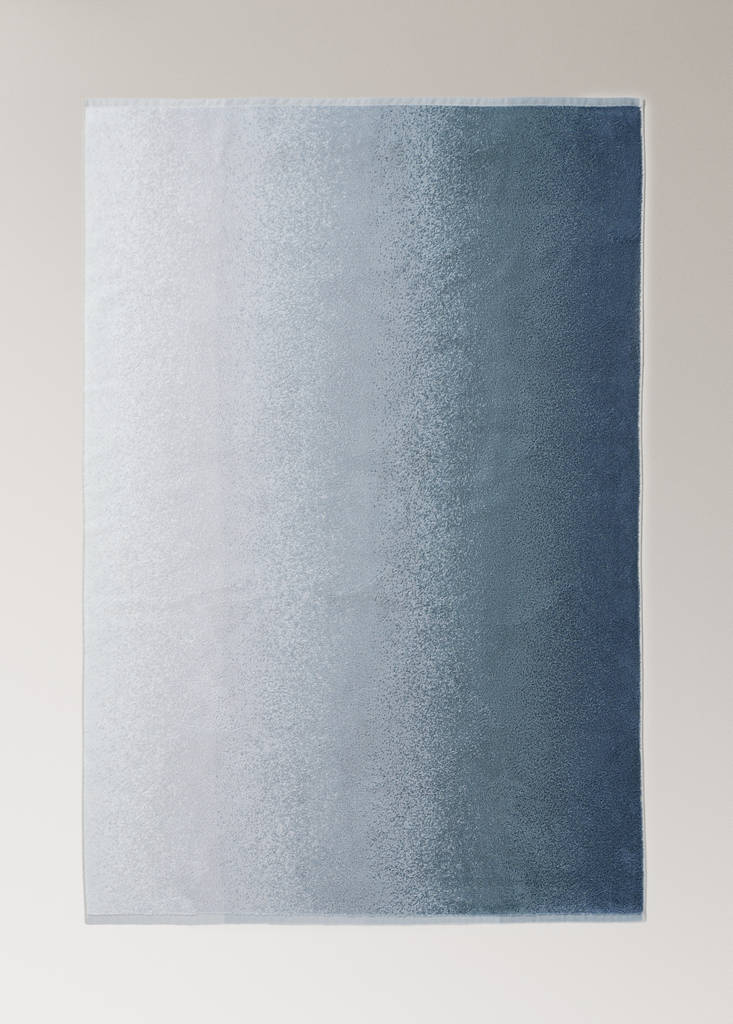 Gradient cotton terry bath towel — Indigo Blue