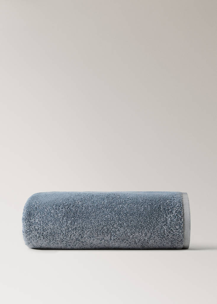 Gradient cotton terry bath towel — Indigo Blue
