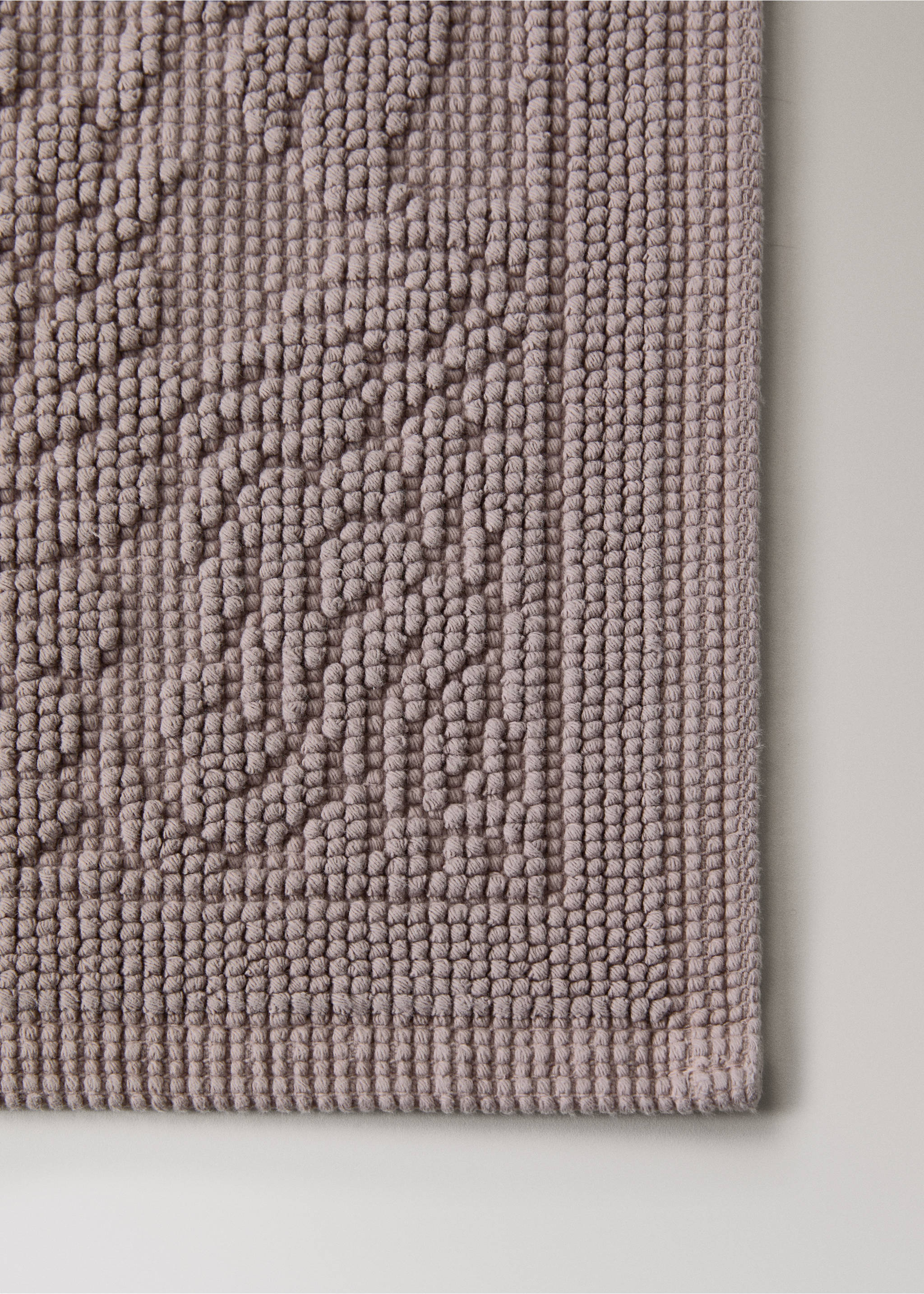 Jacquard flower bath mat - Details of the article 1, Lavender. Ref: 27021535-00.