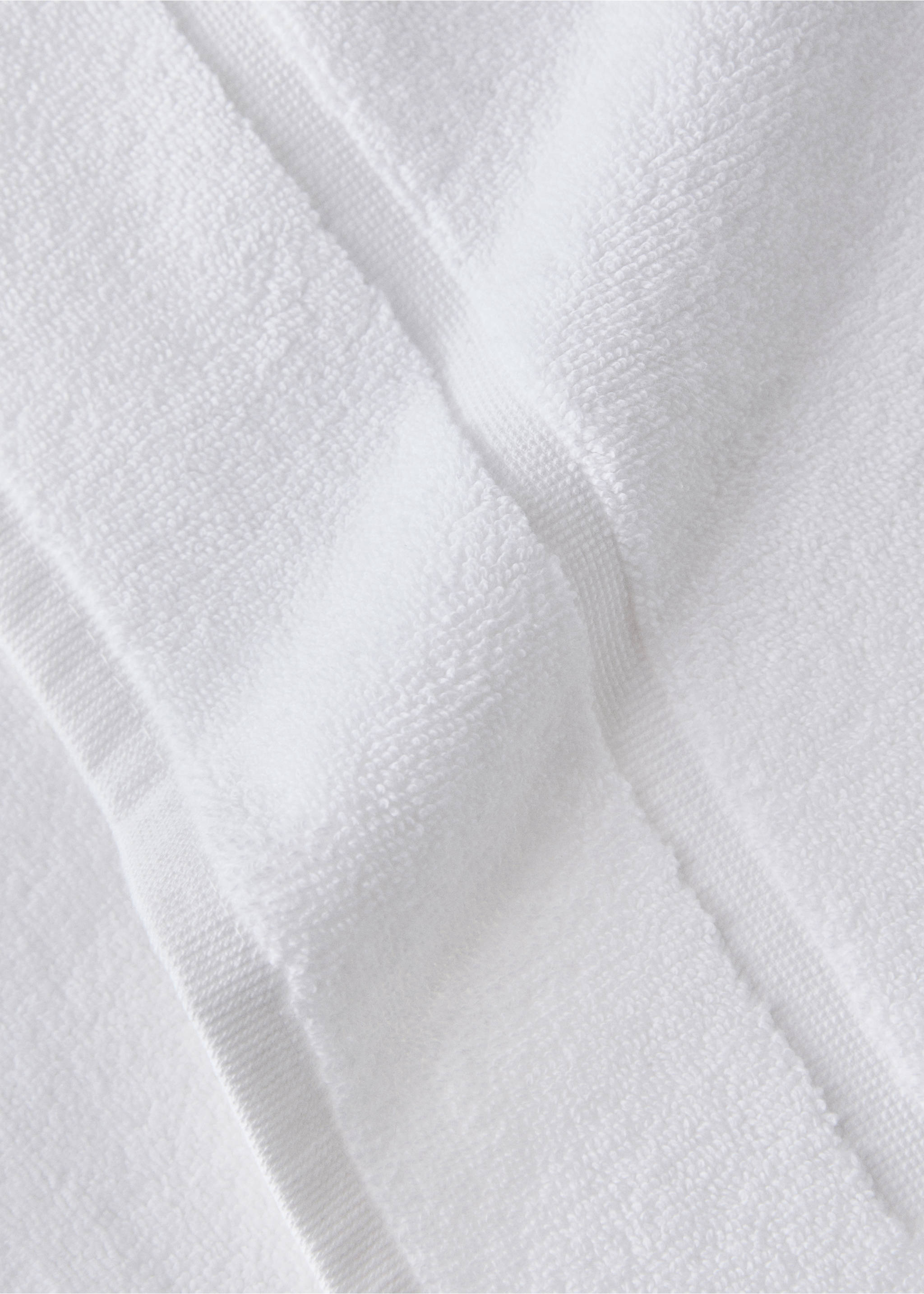 100% cotton anti-slip bath mat - Details of the article 1, White. Ref: 27021536-00.