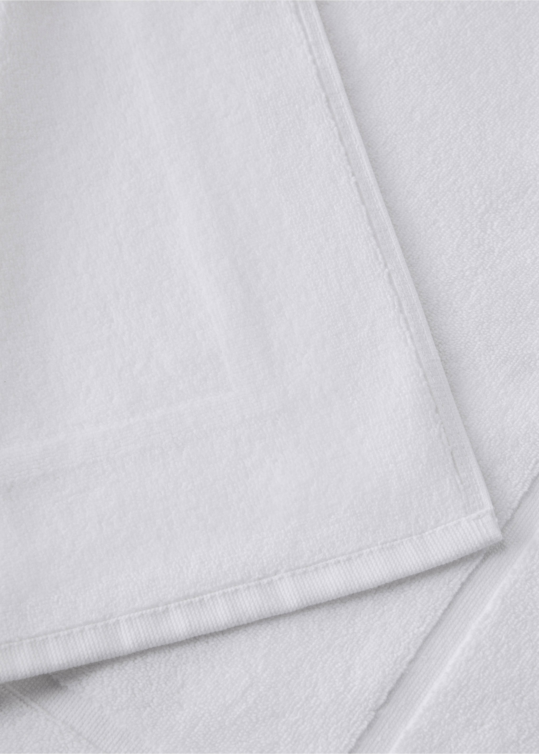 100% cotton anti-slip bath mat - Details of the article 2, White. Ref: 27021536-00.
