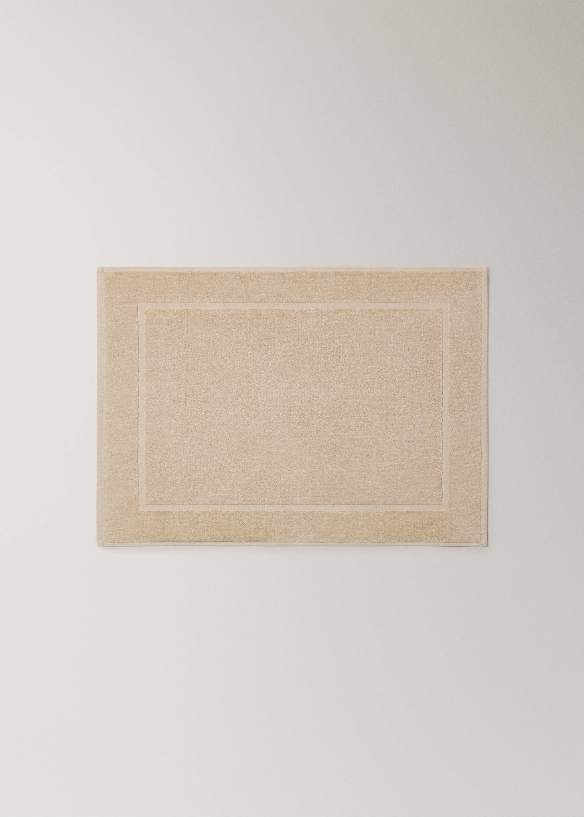 100% cotton anti-slip bath mat - Article without model, Sand. Ref: 27021536-00.