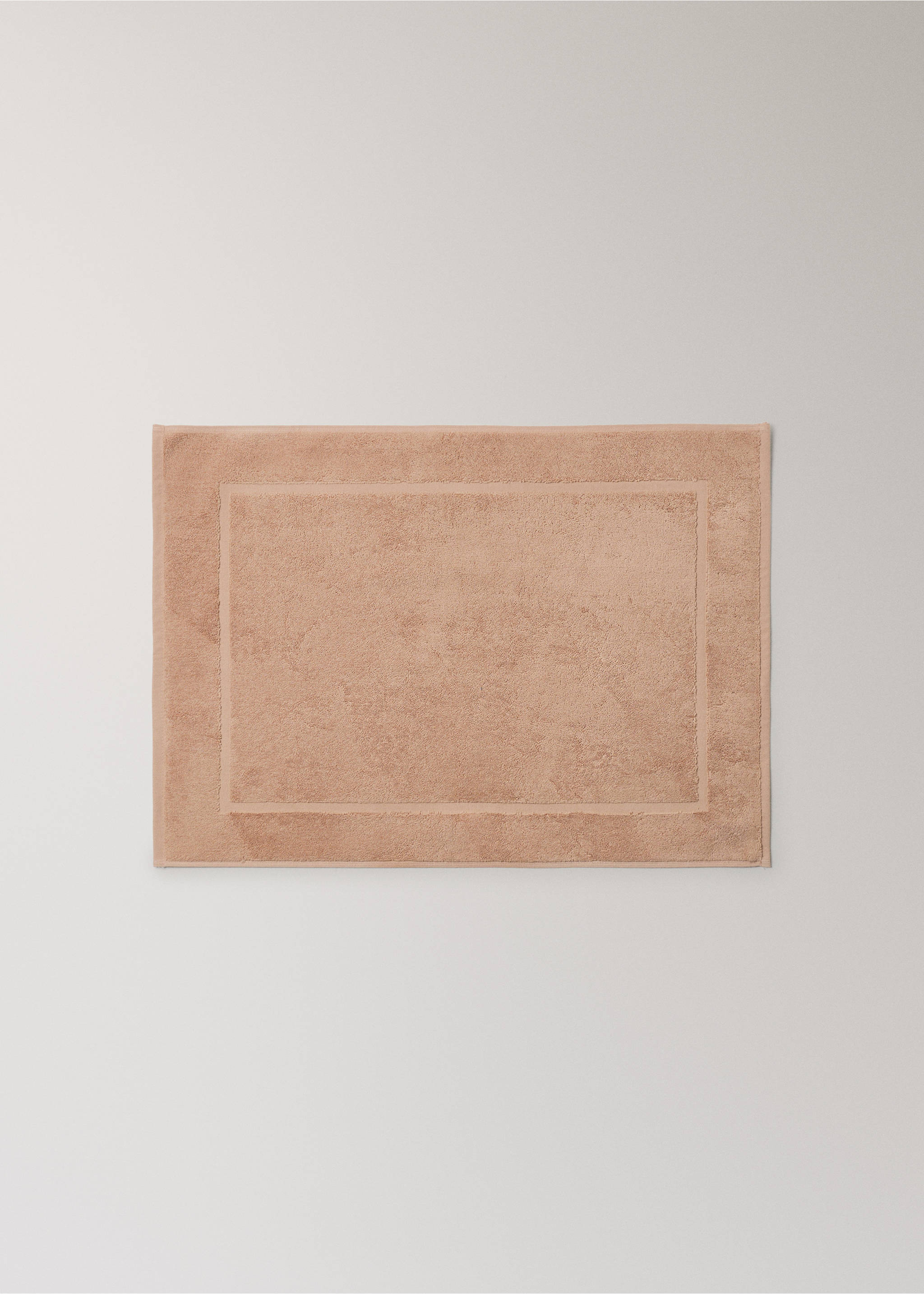 100% cotton anti-slip bath mat - Article without model, Peach. Ref: 27021536-00.