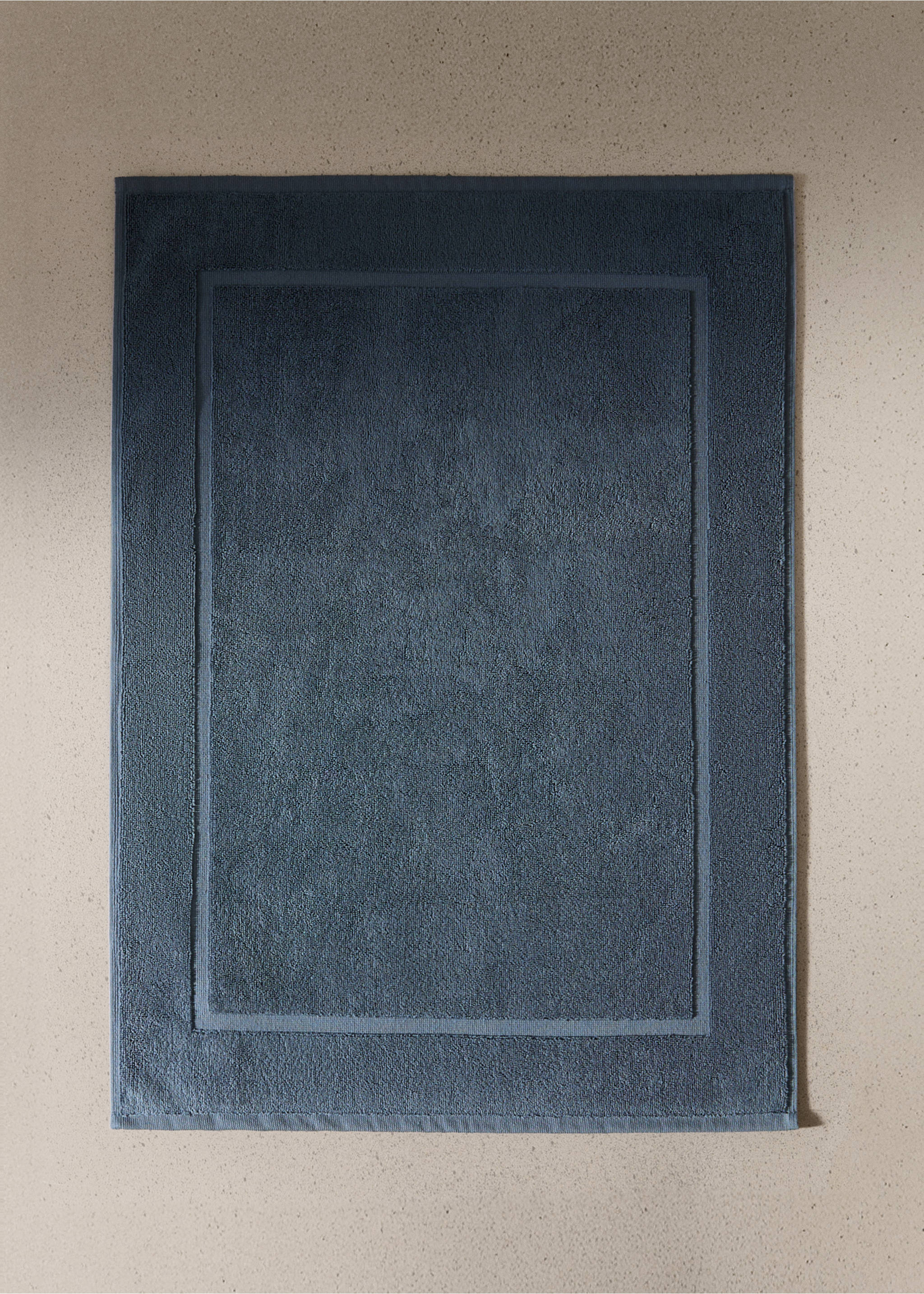 100% cotton anti-slip bath mat - General plane, Indigo Blue. Ref: 27021536-00.