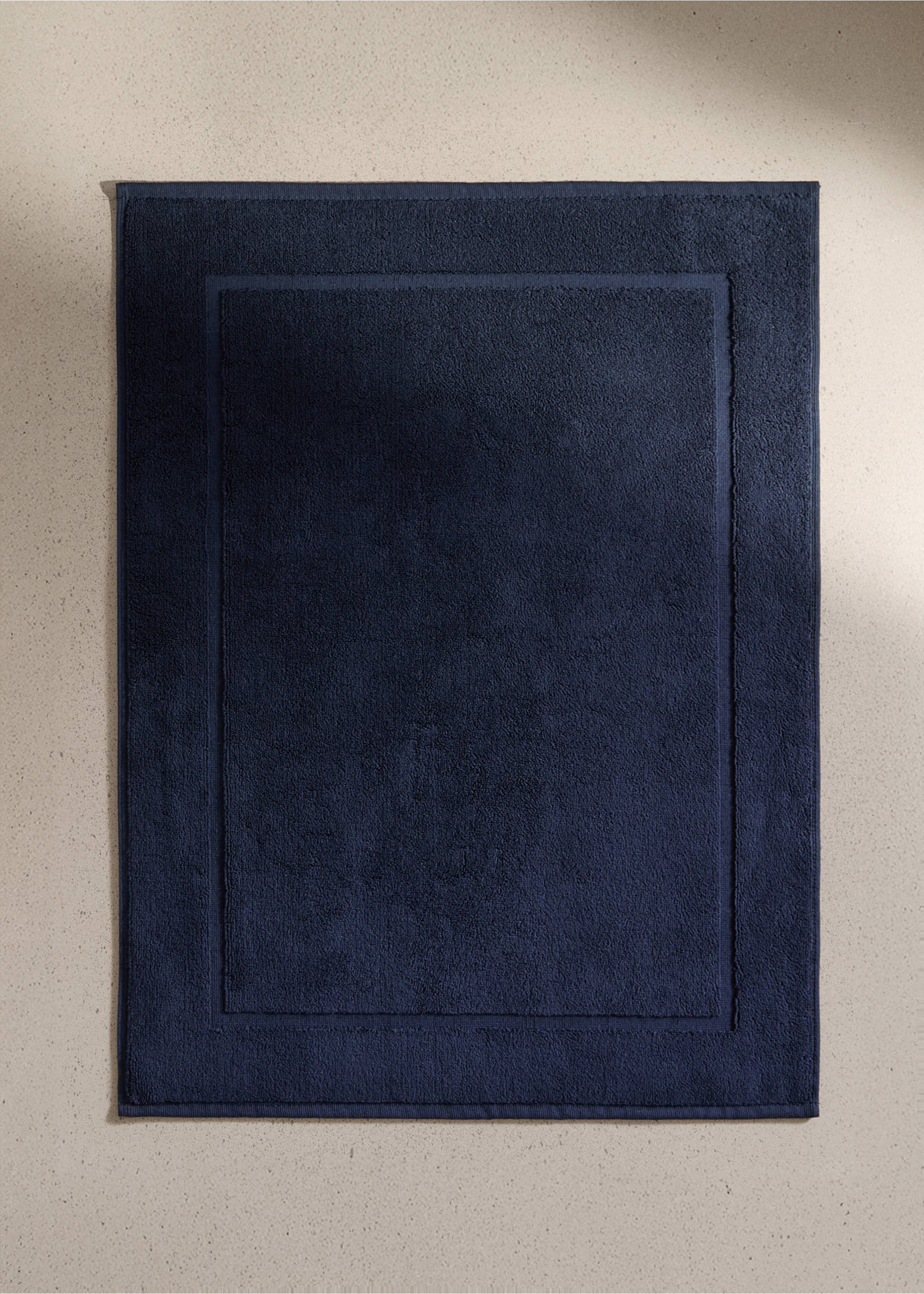 100% cotton anti-slip bath mat - General plane, Dark Navy. Ref: 27021536-00.