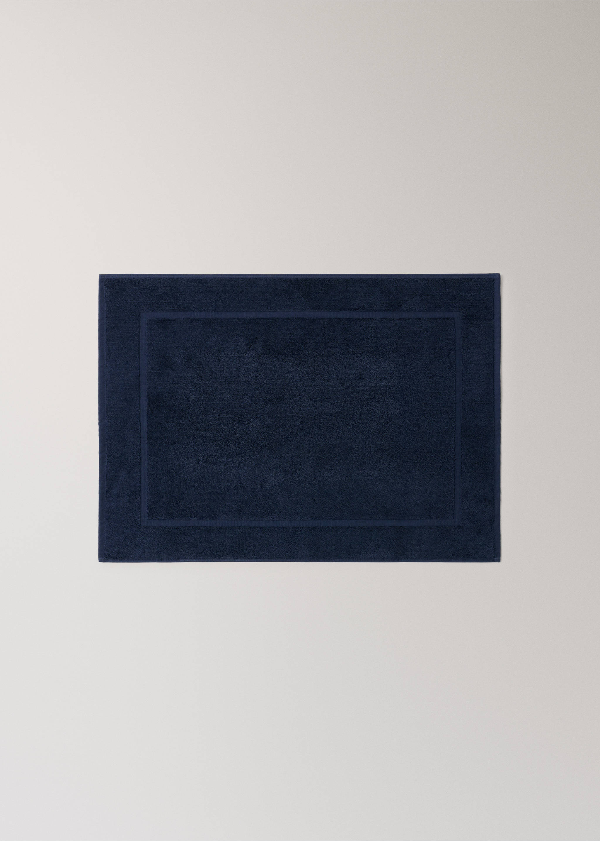 100% cotton anti-slip bath mat - Article without model, Dark Navy. Ref: 27021536-00.