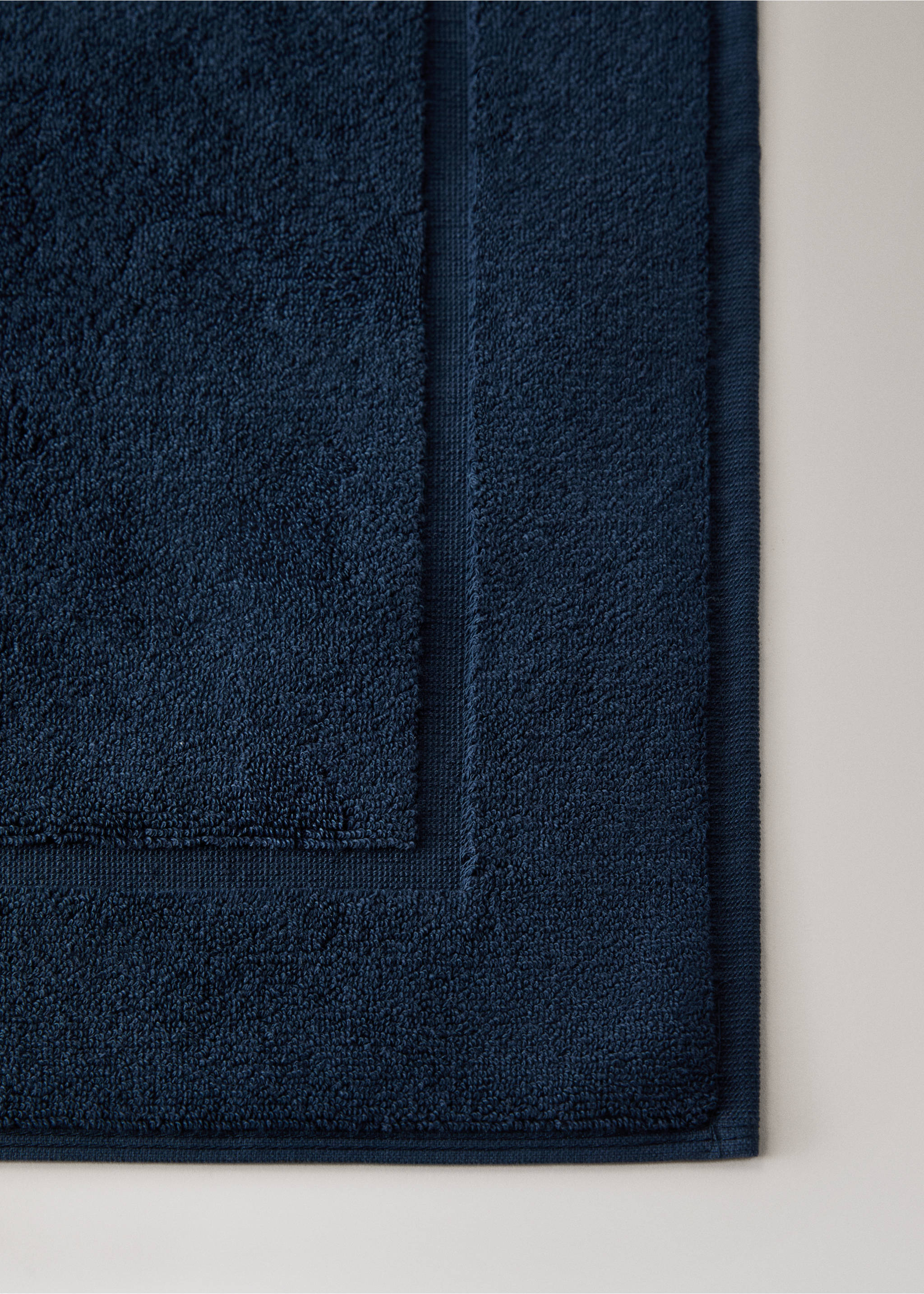 100% cotton anti-slip bath mat - Details of the article 1, Dark Navy. Ref: 27021536-00.