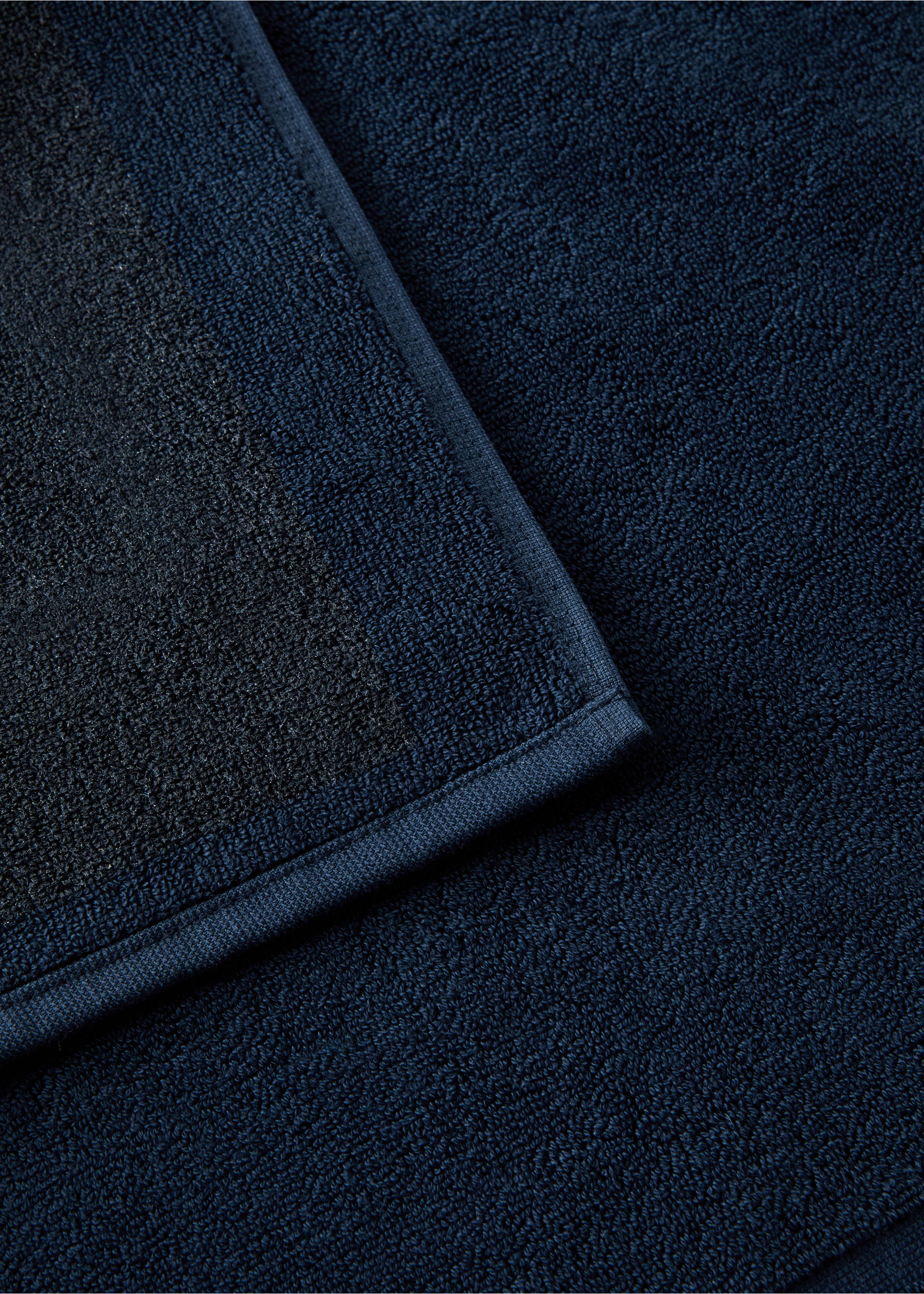 100% cotton anti-slip bath mat - Details of the article 2, Dark Navy. Ref: 27021536-00.