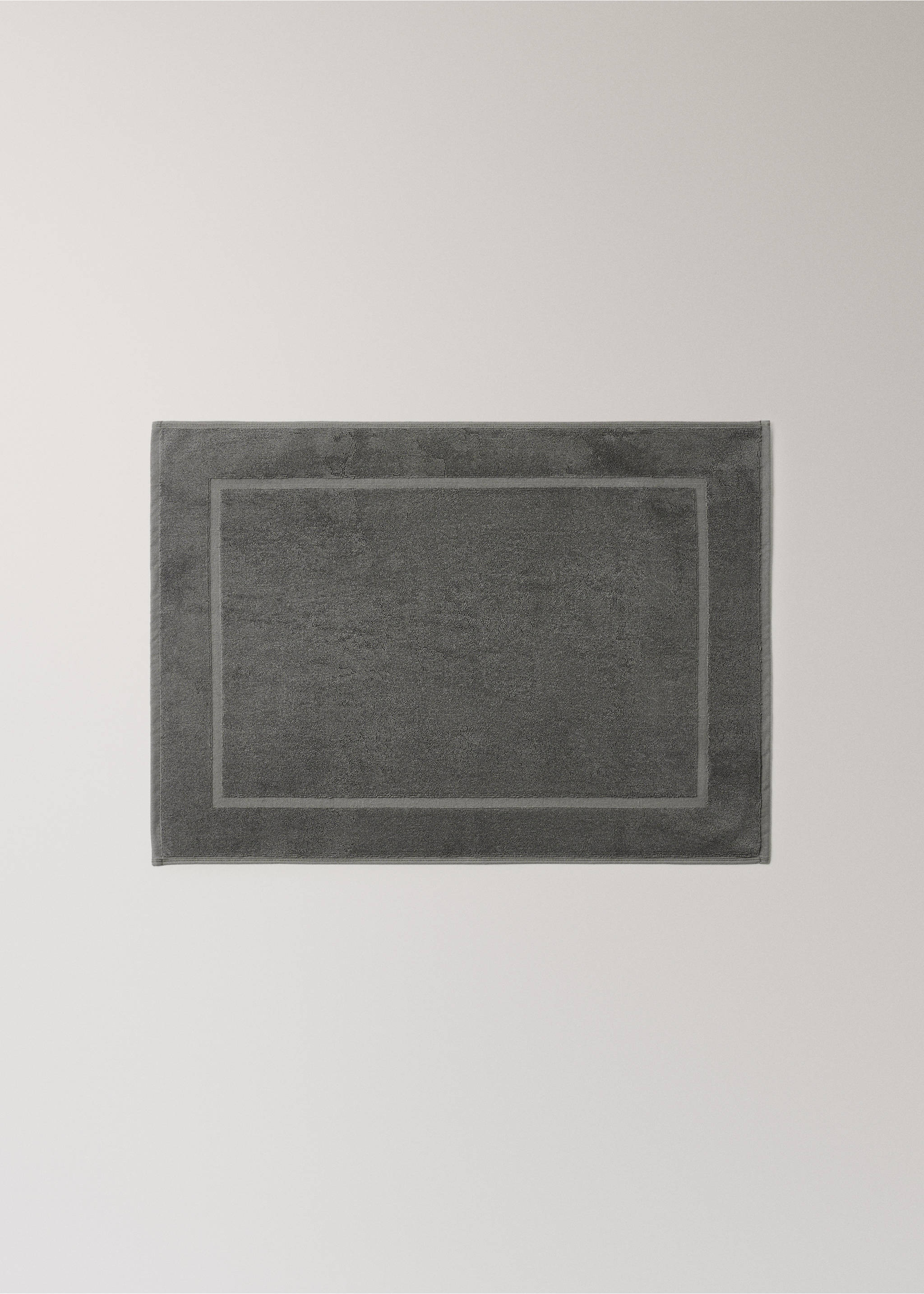 100% cotton anti-slip bath mat - Article without model, Dark Grey. Ref: 27021536-00.