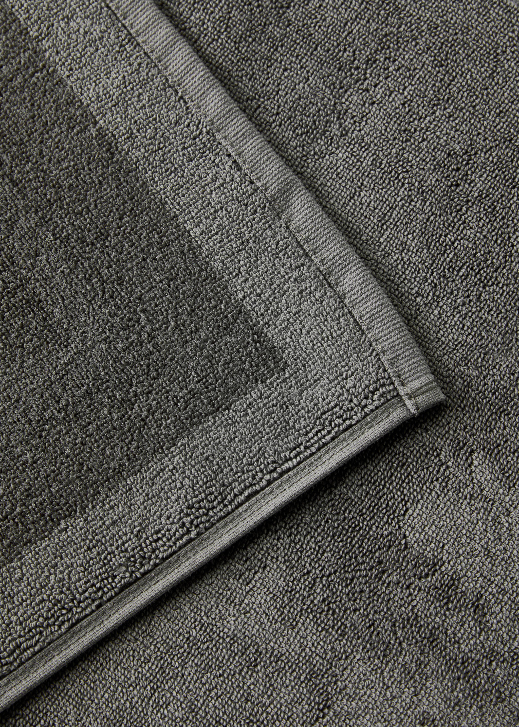 100% cotton anti-slip bath mat - Details of the article 2, Dark Grey. Ref: 27021536-00.