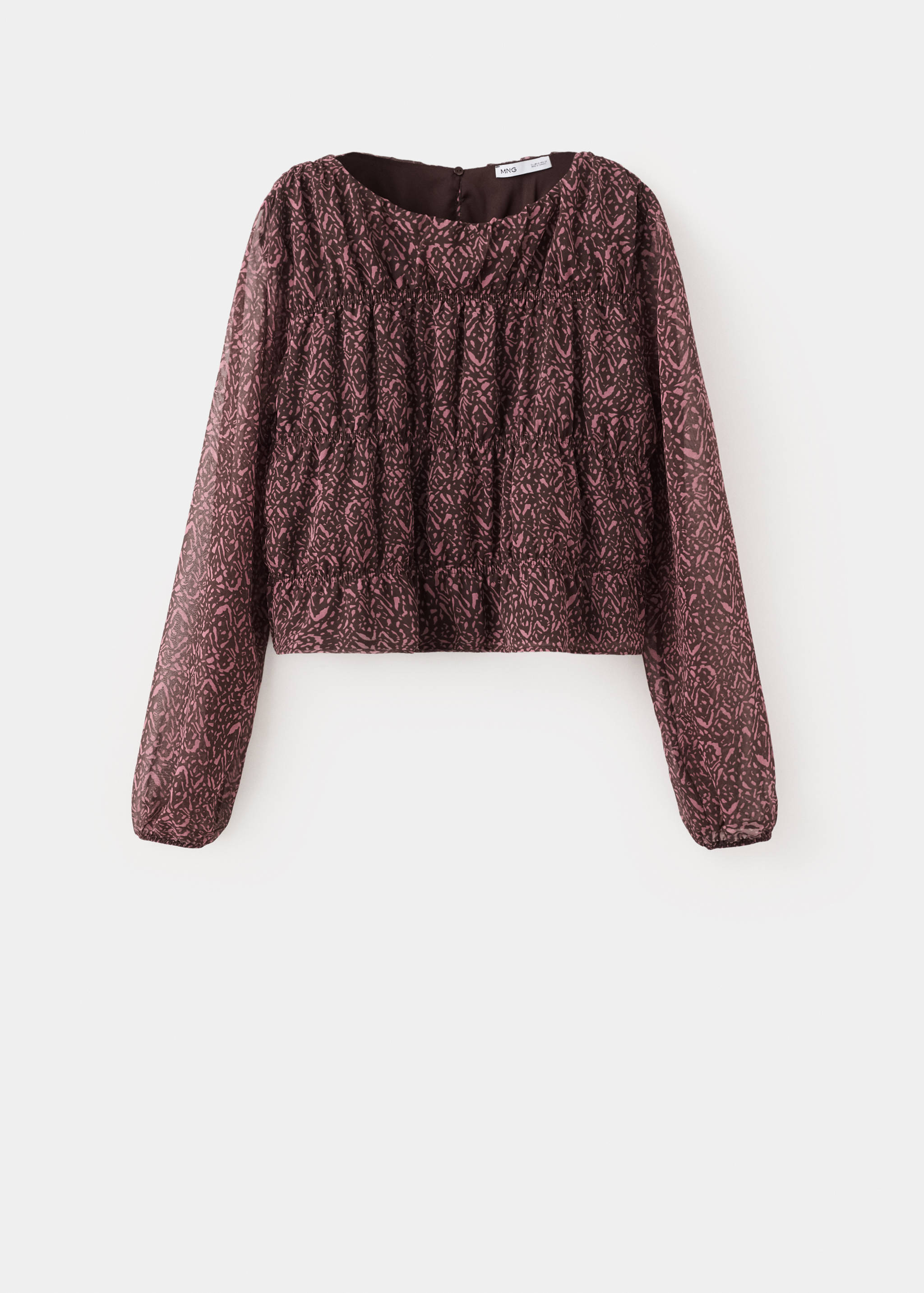 Блузка с принтом и сборками - Изделие без модели