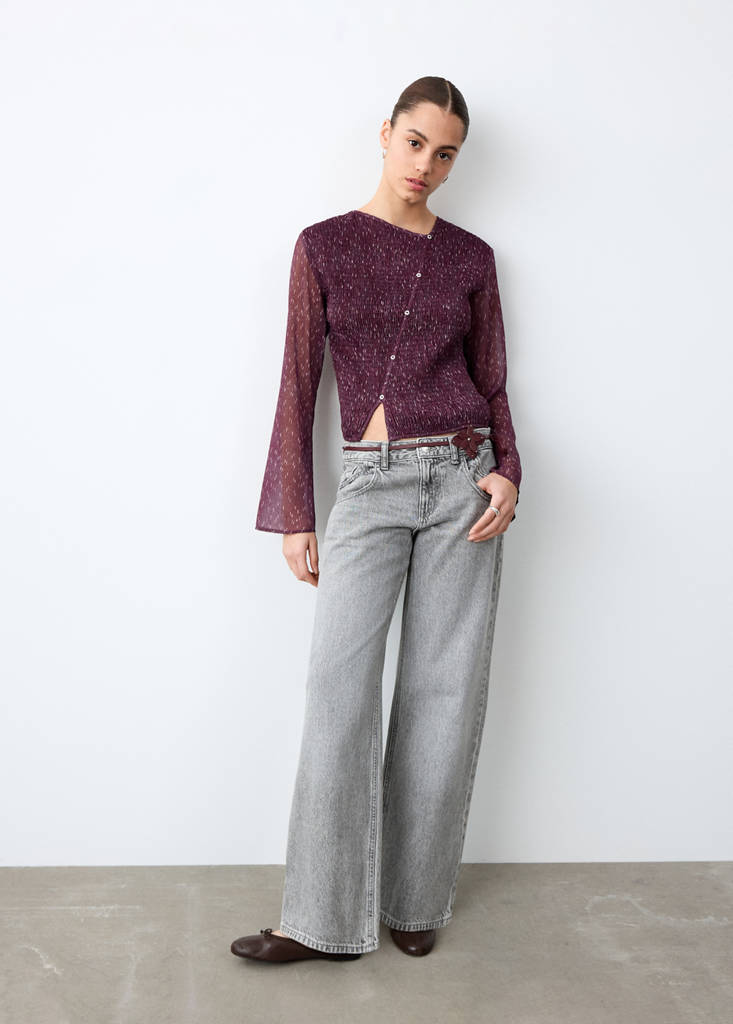 MANGO TEEN - Blouse asymétrique violet - M - Fille Teen