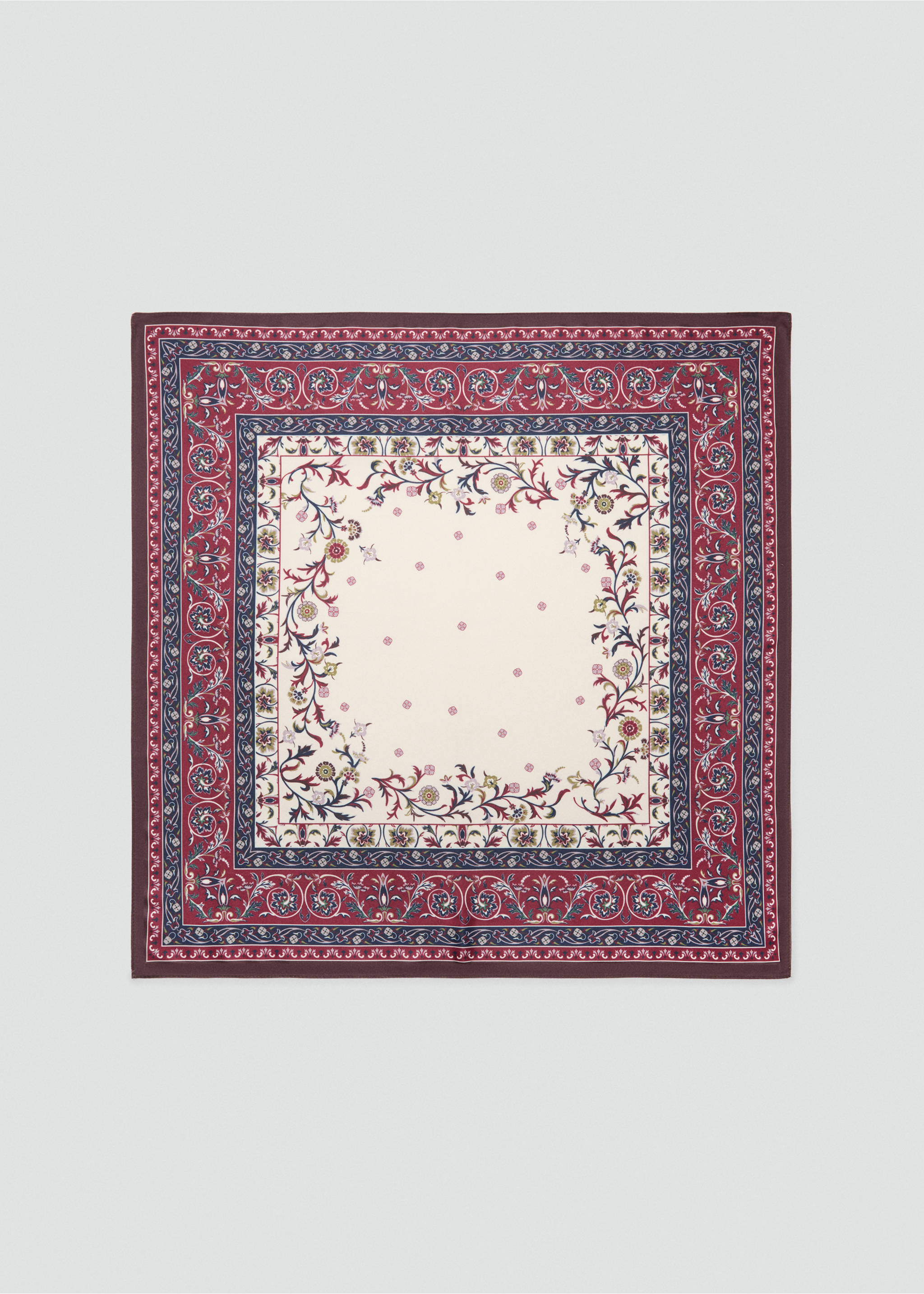 وشاح ستان مطبوع - منتج دون نموذج, أزرق غامق. Ref: 27022006-00.