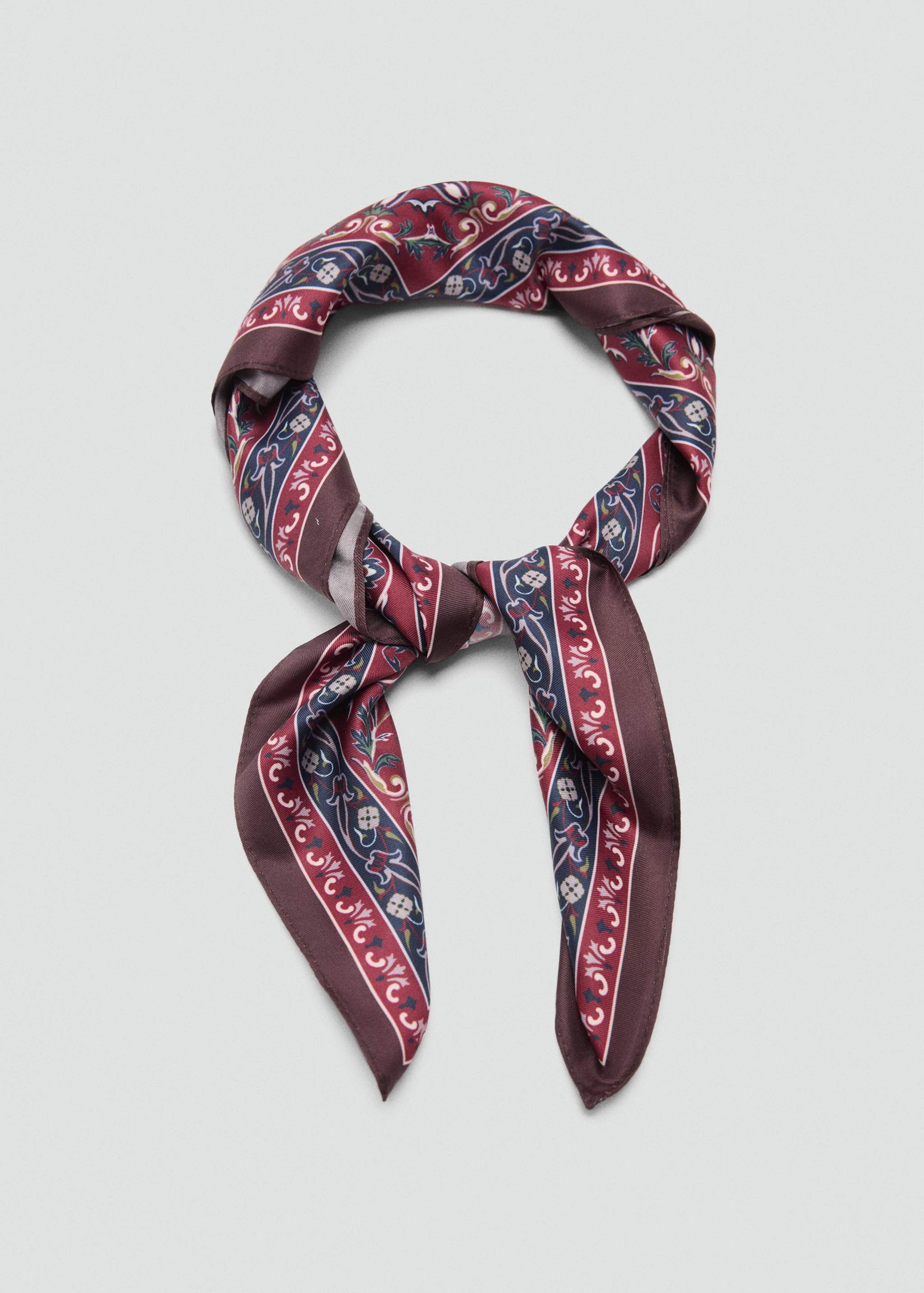 Printed satin scarf - Details of the article 1