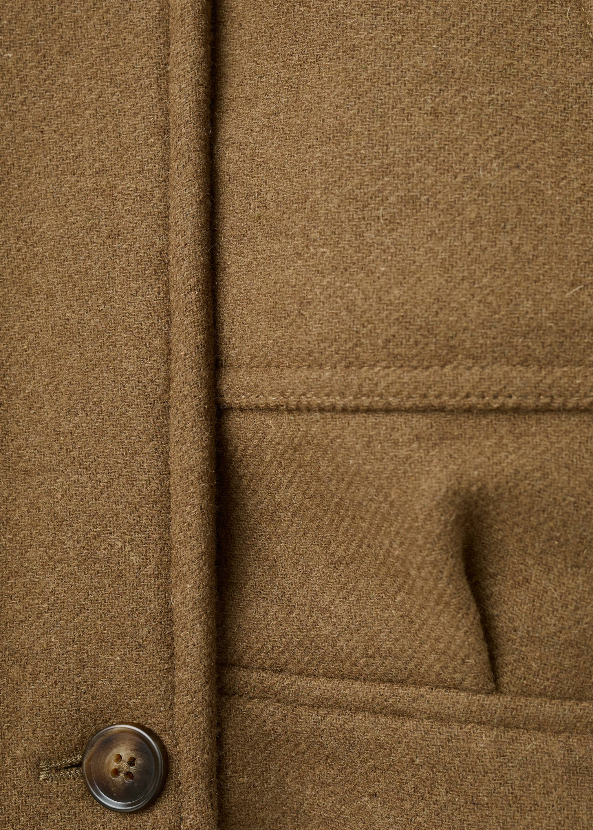 Wool blend jacket with fur collar - Details of the article 0