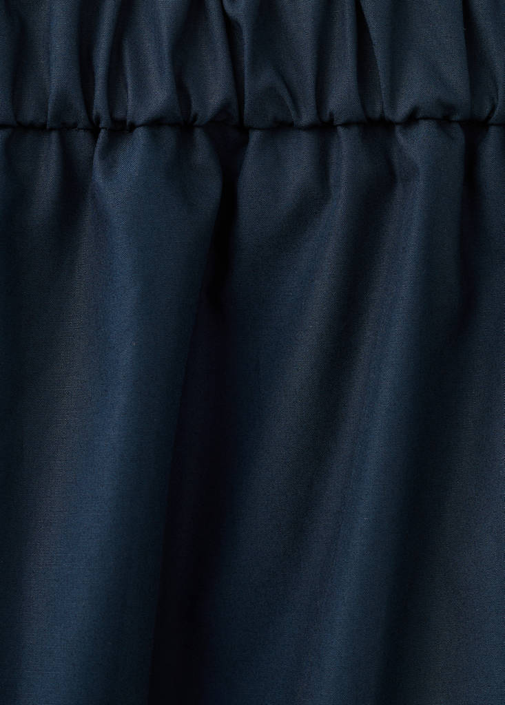 Straight-fit trousers with elastic waist — Navy