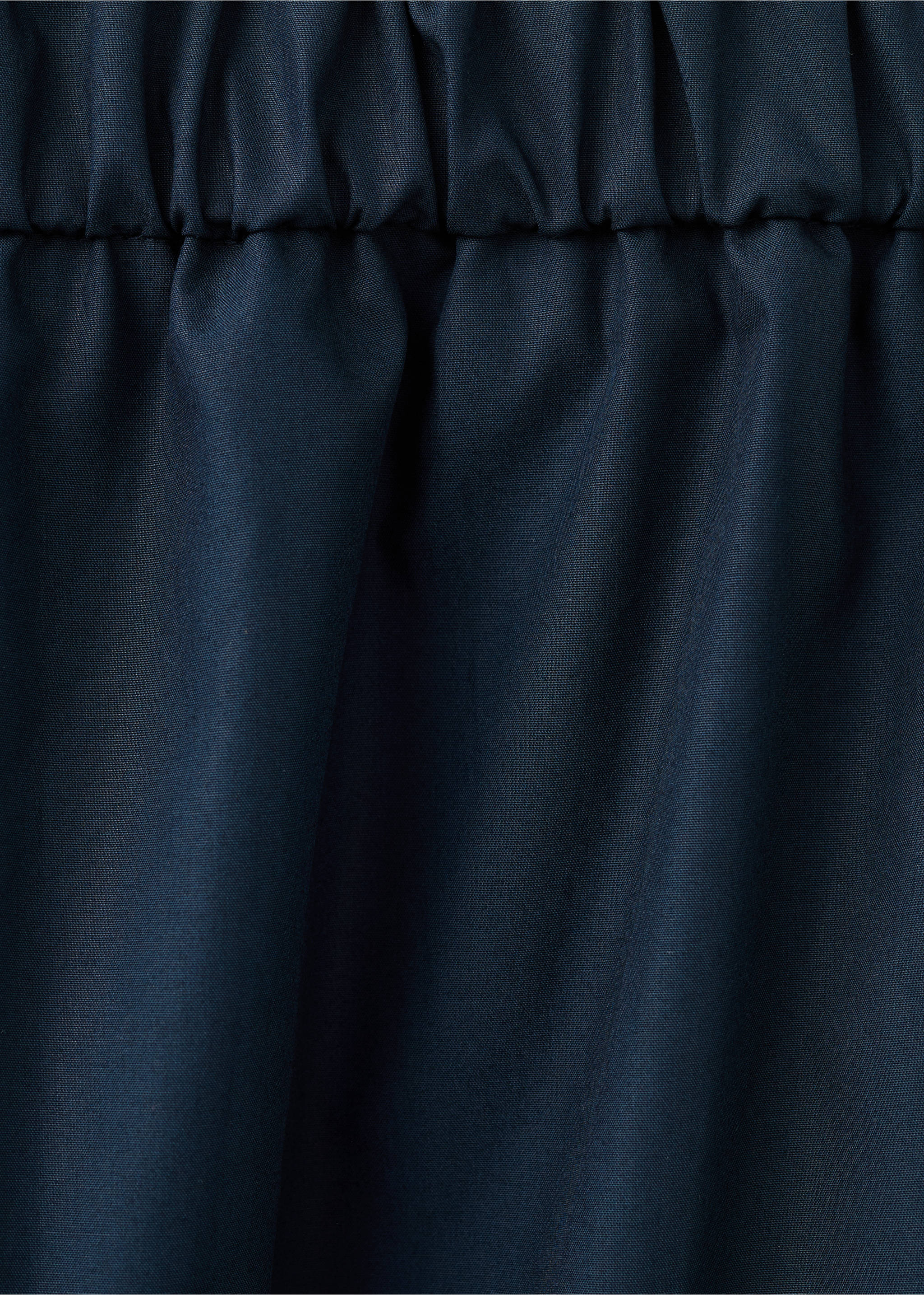 Straight-fit trousers with elastic waist - Details of the article 0, Navy. Ref: 27022539-00.