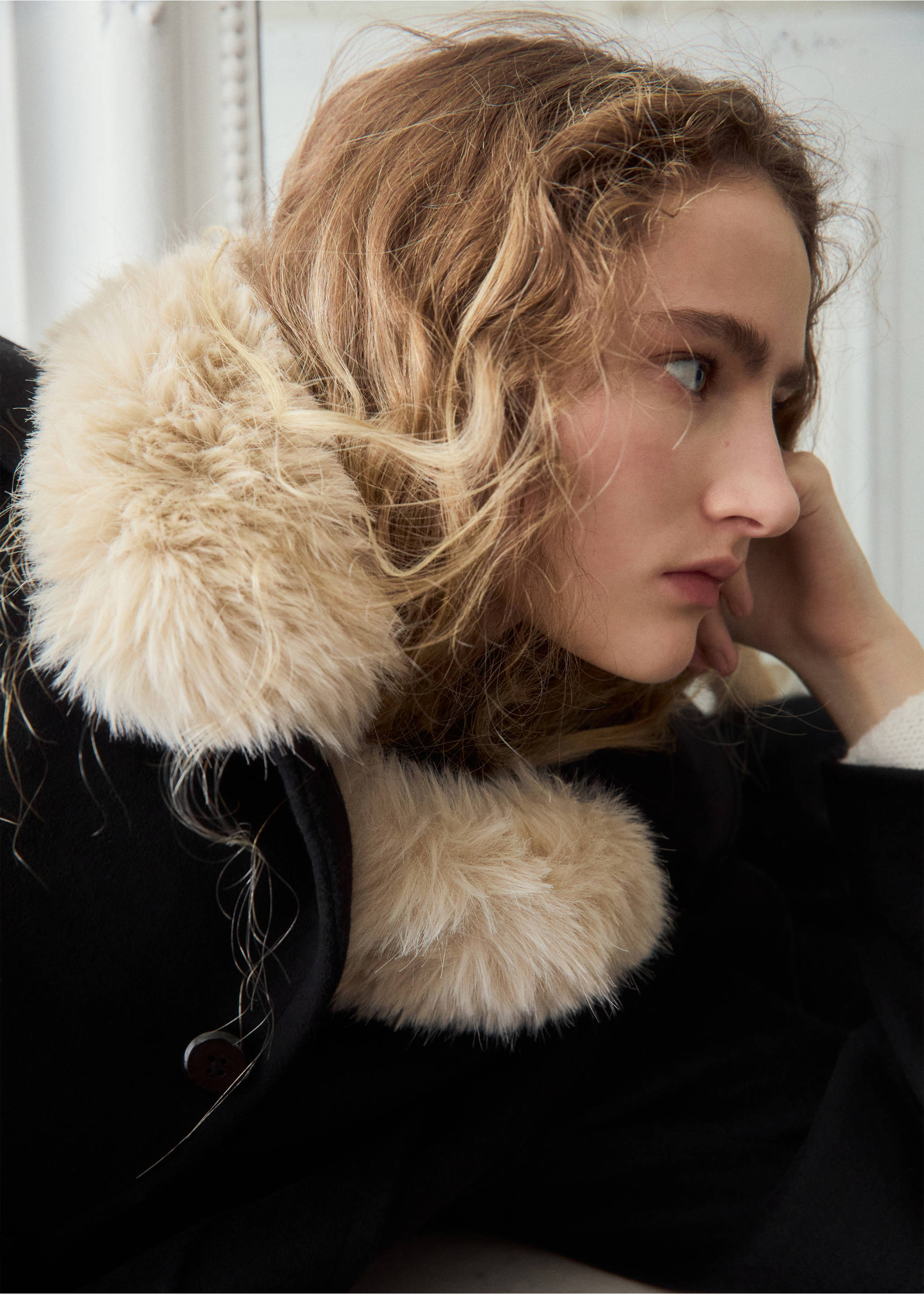 Wool jacket with shirt collar - Details of the article 1, Black. Ref: 27022540-00.