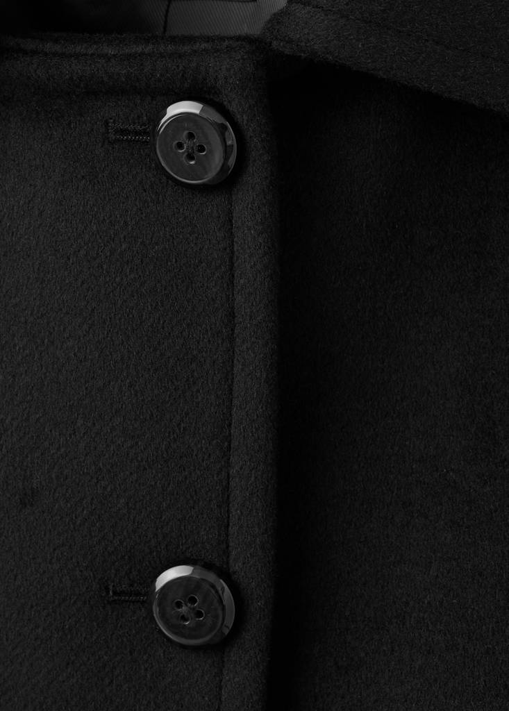 Wool jacket with shirt collar — Nero