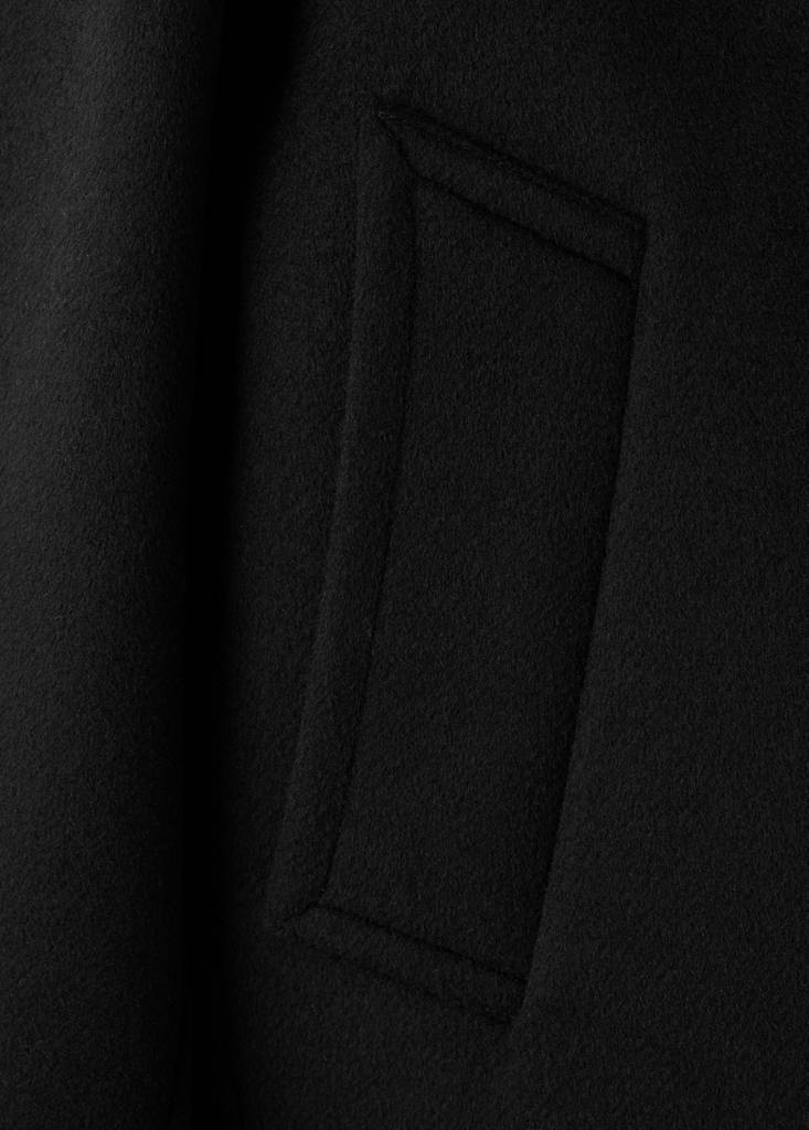 Wool jacket with shirt collar — Nero