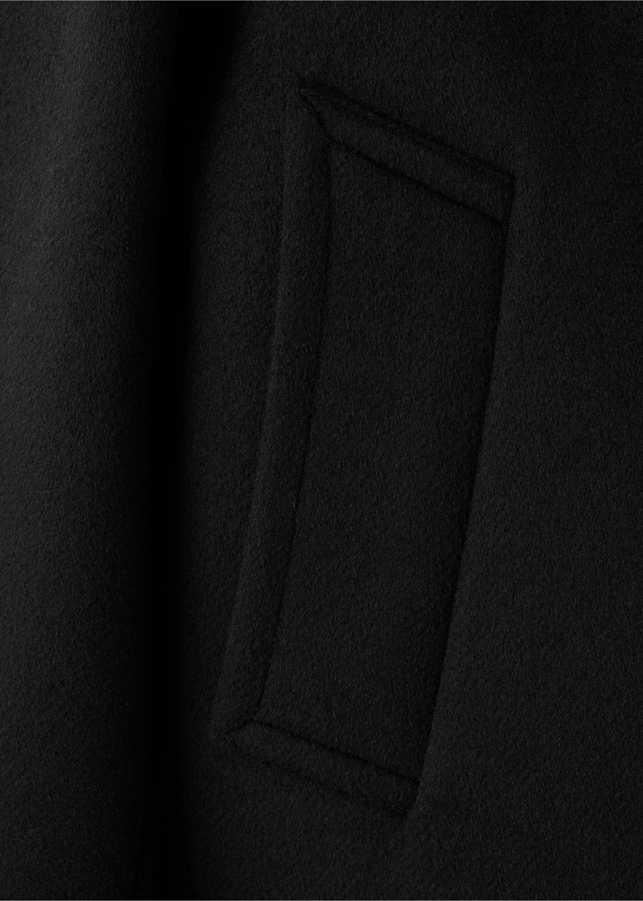 Wool jacket with shirt collar - Details of the article 0, Black. Ref: 27022540-00.