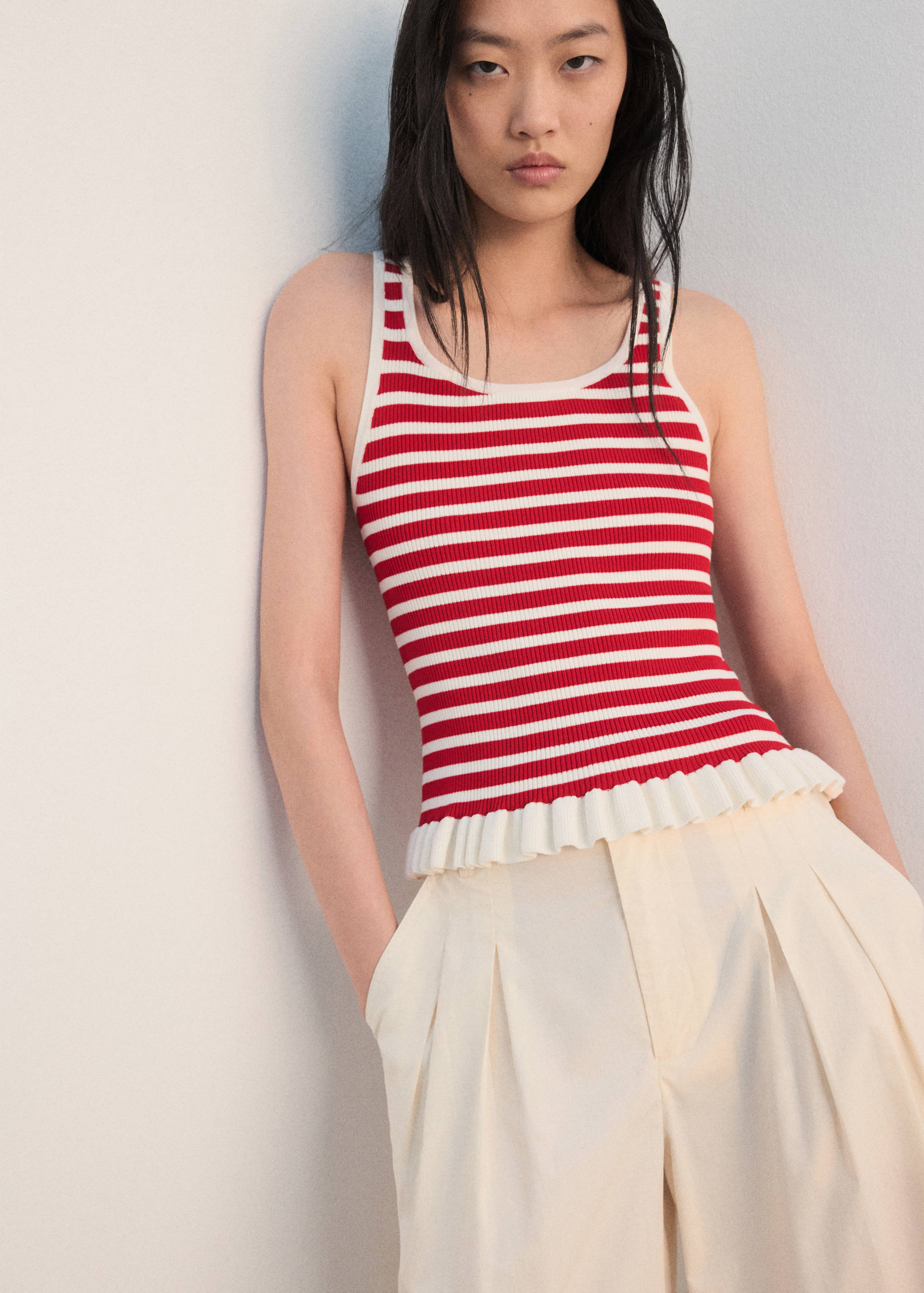 Pleat detailed top - Medium plane