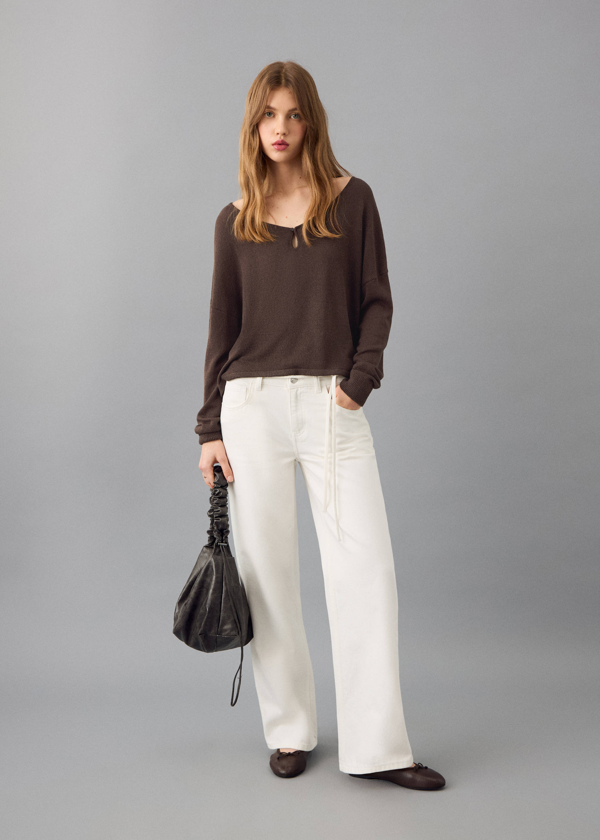 Pull-over maille ouvertures - Plan général