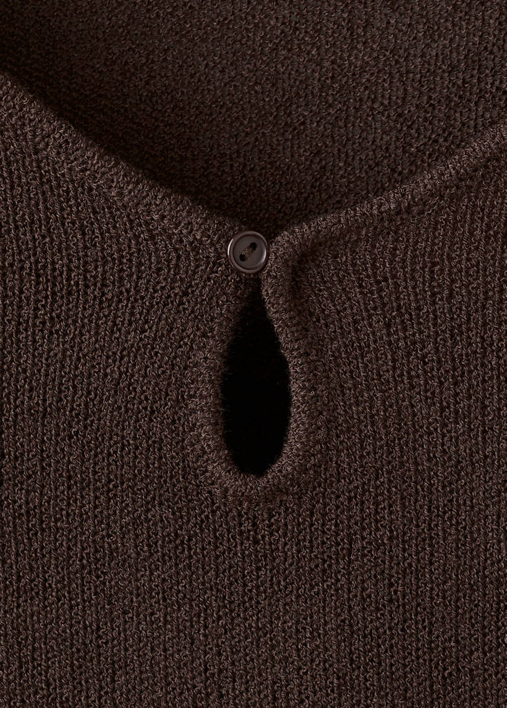 Strickpullover mit Schlitzen — Braun