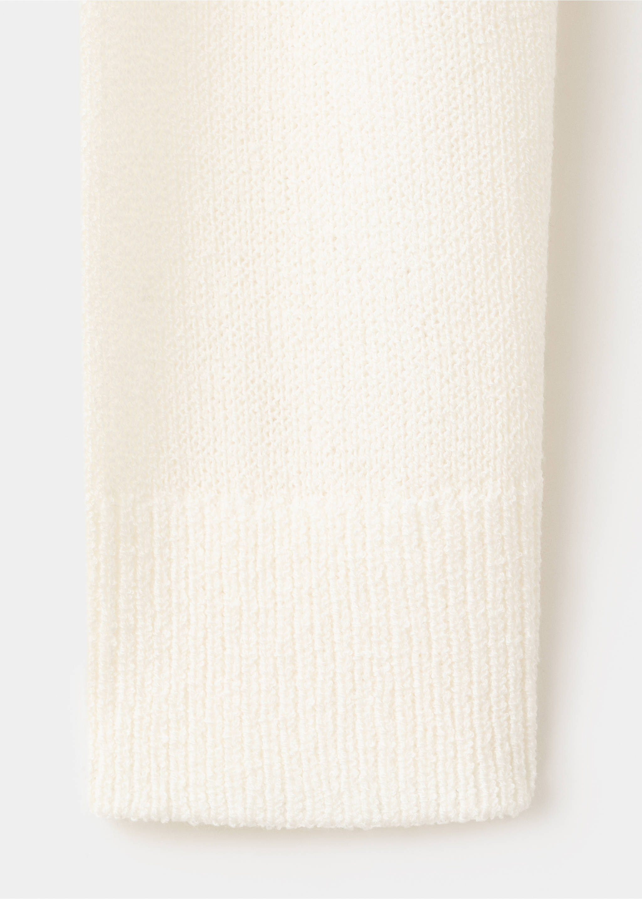 Gebreide trui met splitten - Detail van het artikel 0, Ecru. Ref: 27022545-00.