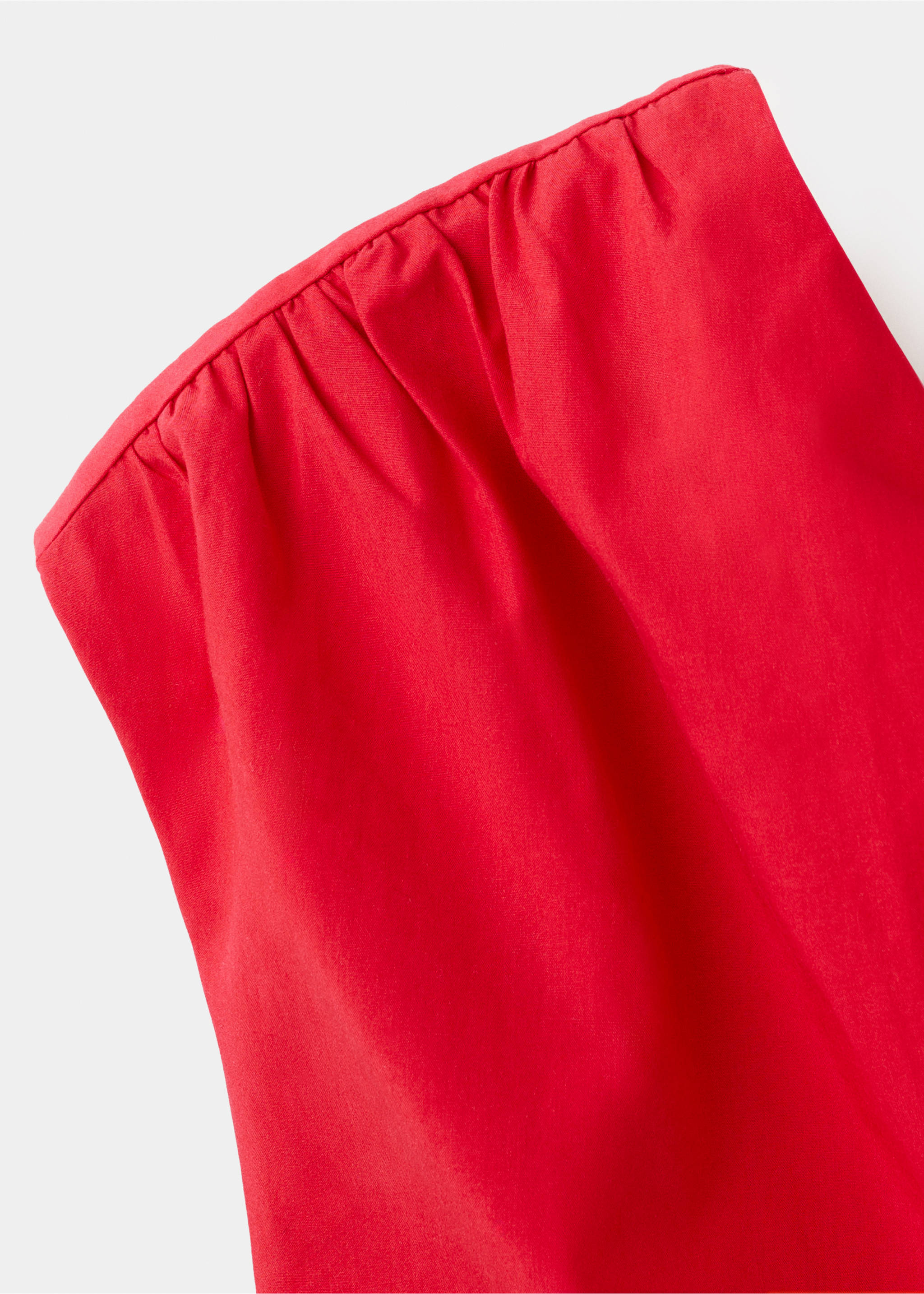 Vestido asimétrico fruncido - Detalle del artículo 8, Rojo. Ref: 27022547-00.