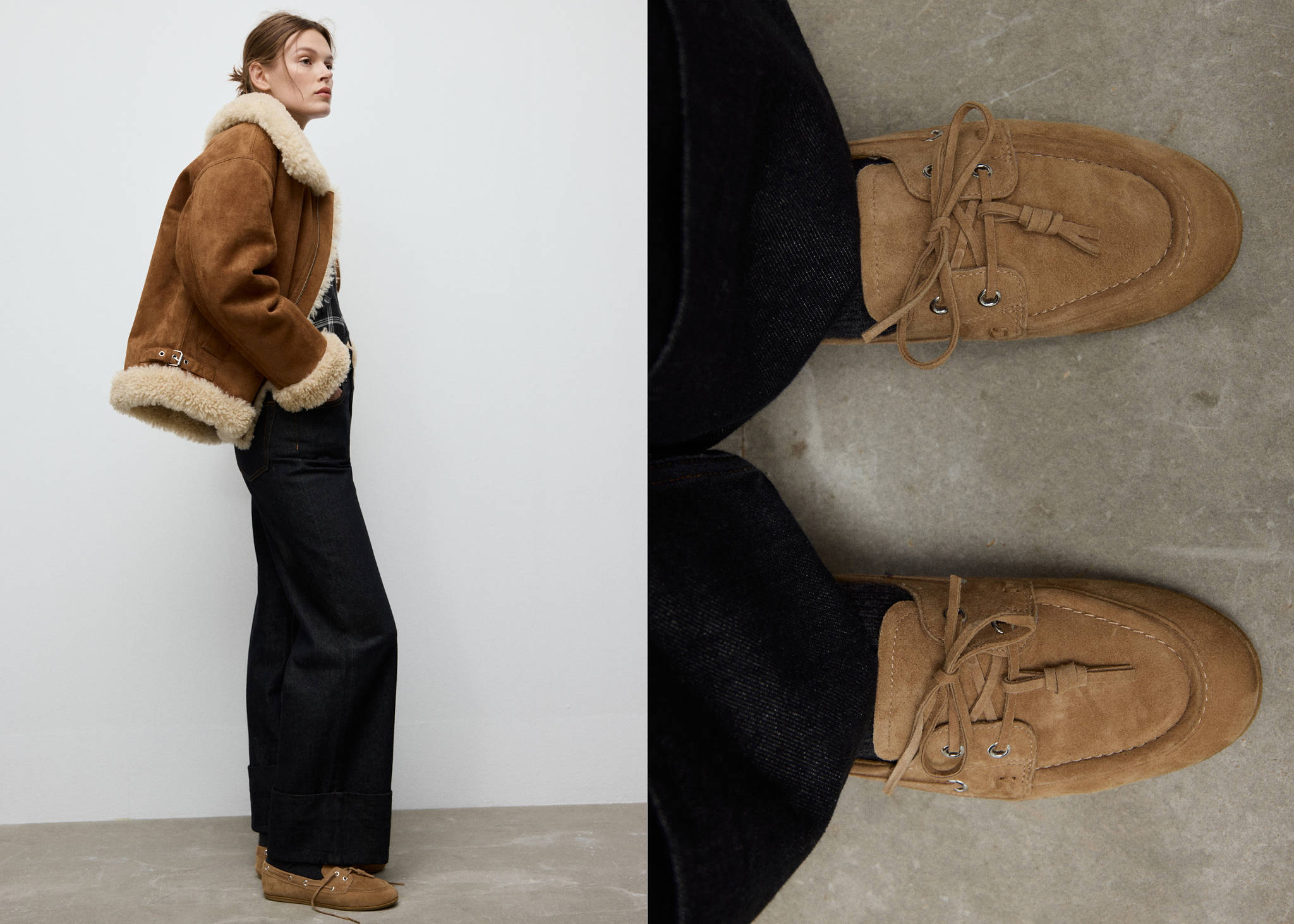 Suede driving shoes - Panoramic plane