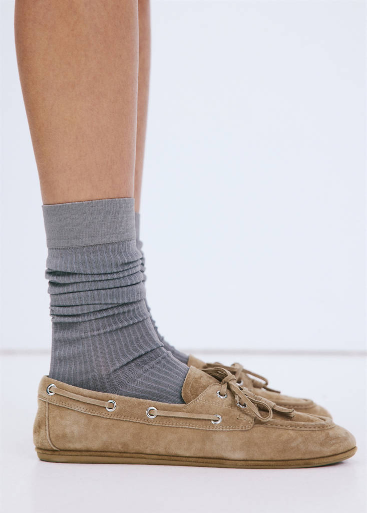 Suede driving shoes — Sand