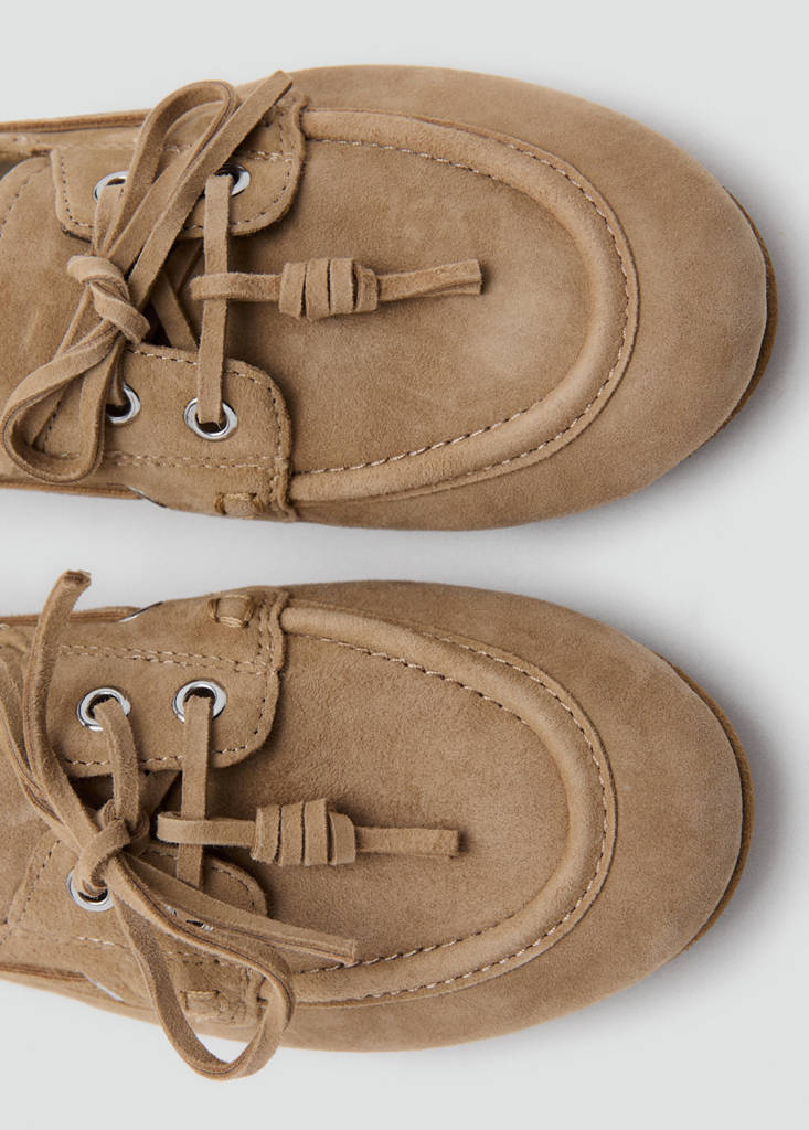 Suede driving shoes — Sand
