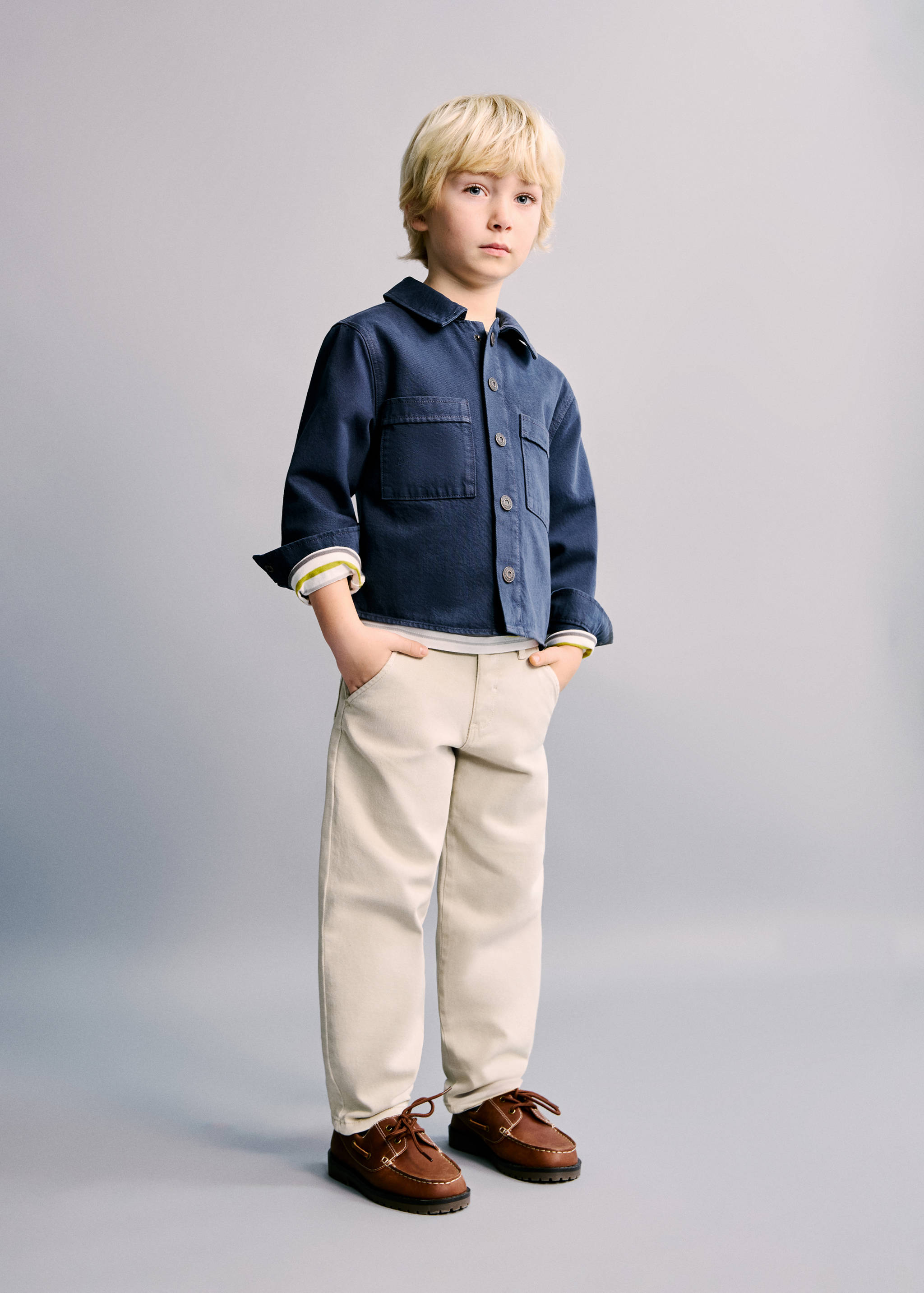 Jeans rectos cintura goma - Plano general