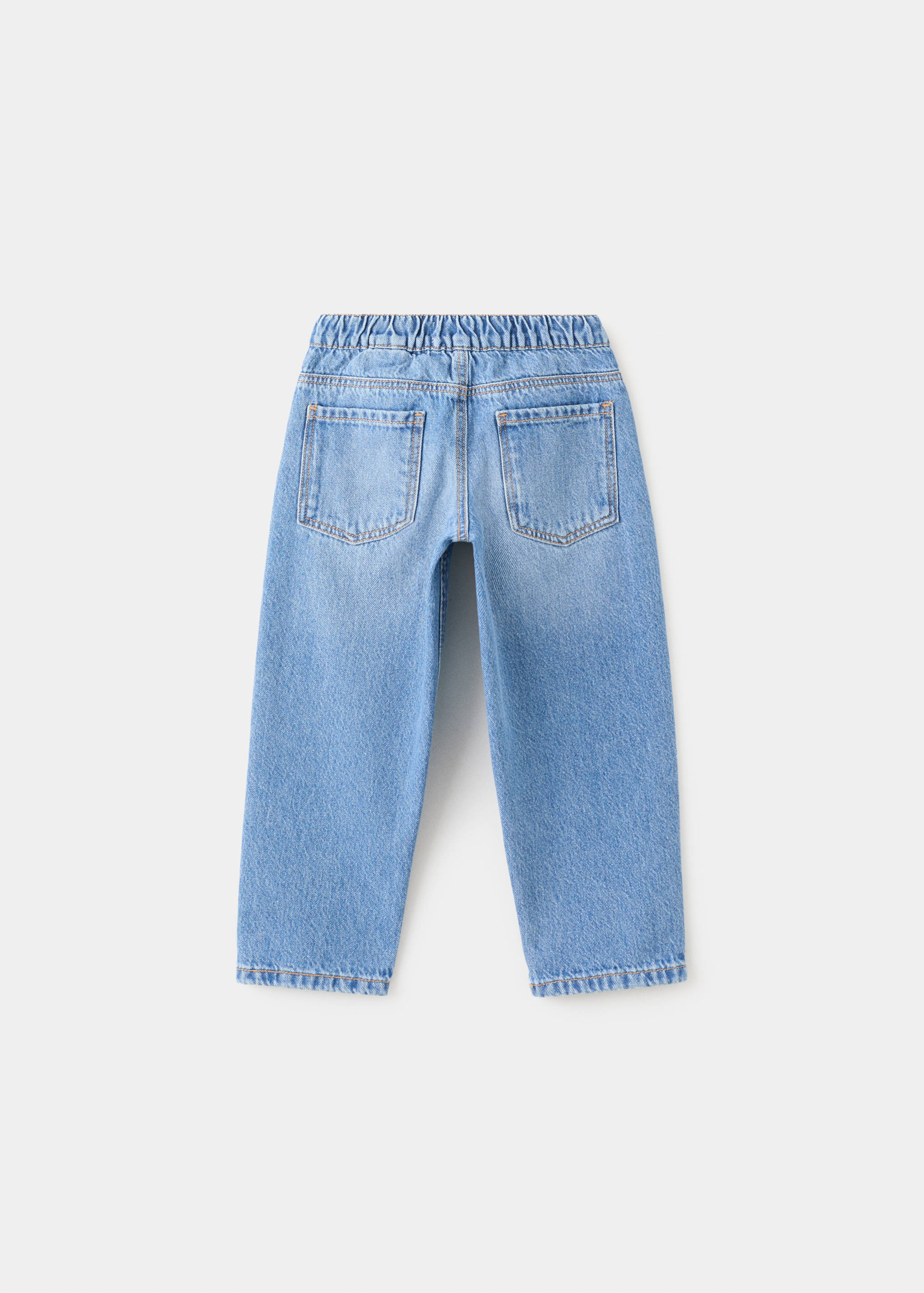 Straight jeans with elasticated waistband - Reverse of the article