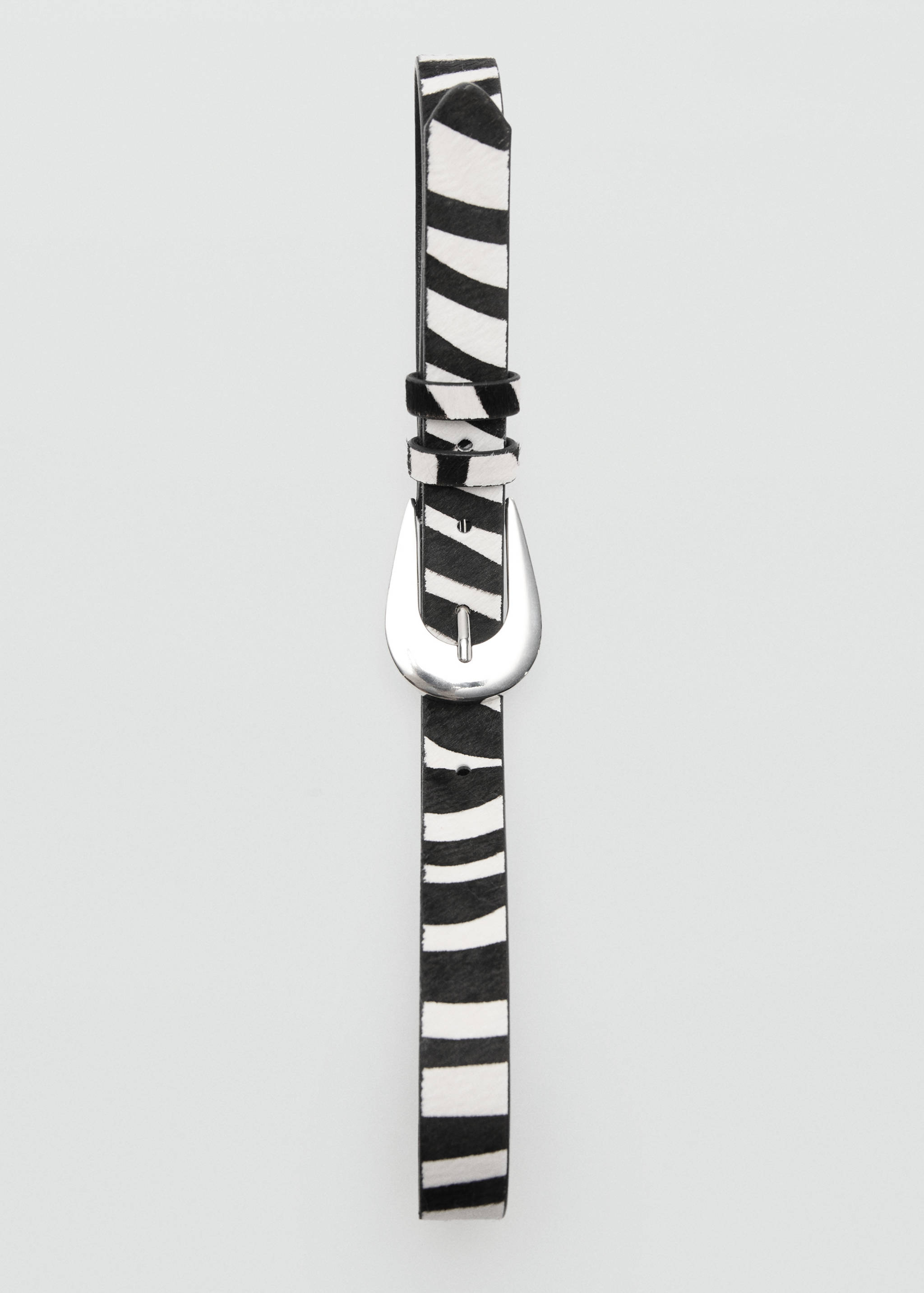 Ceinture en cuir avec poils de zèbre - Détail de l'article 2